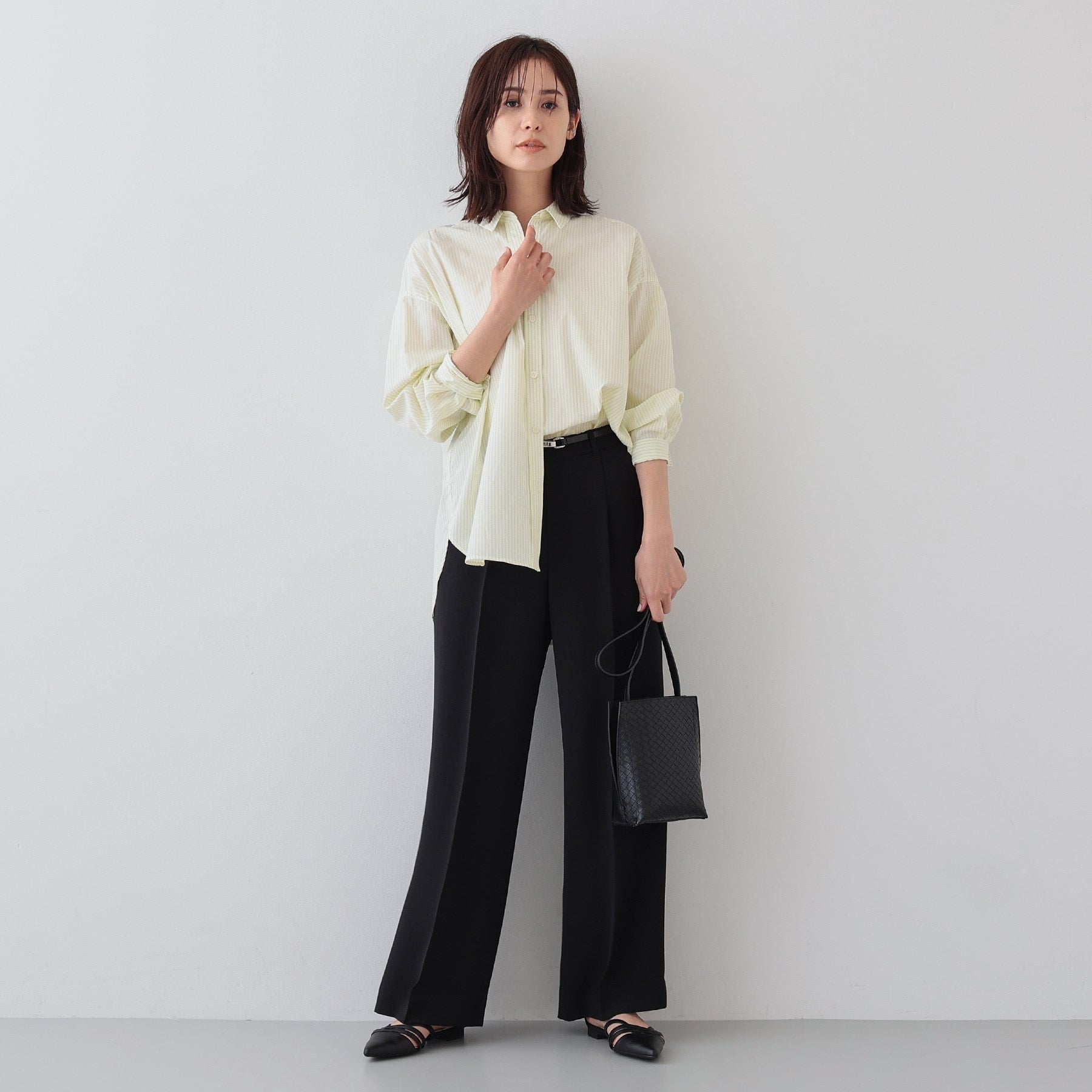 インディヴィ INDIVI 【こなれSETUP／春の新作！】ワイドパンツ （ネイビー(094)） ネイビー(094)