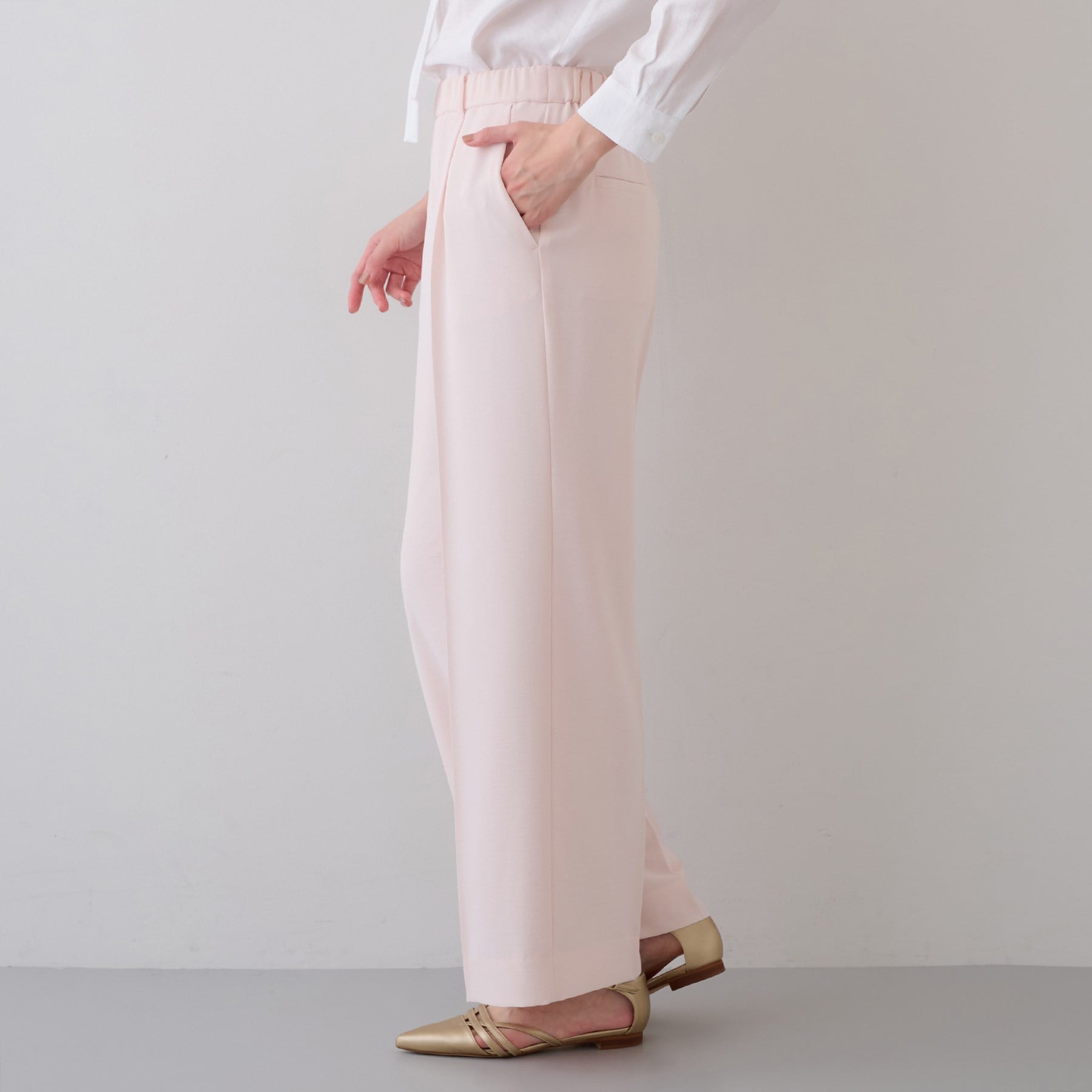 インディヴィ INDIVI 【こなれSETUP／春の新作！】ワイドパンツ （ネイビー(094)） ネイビー(094)