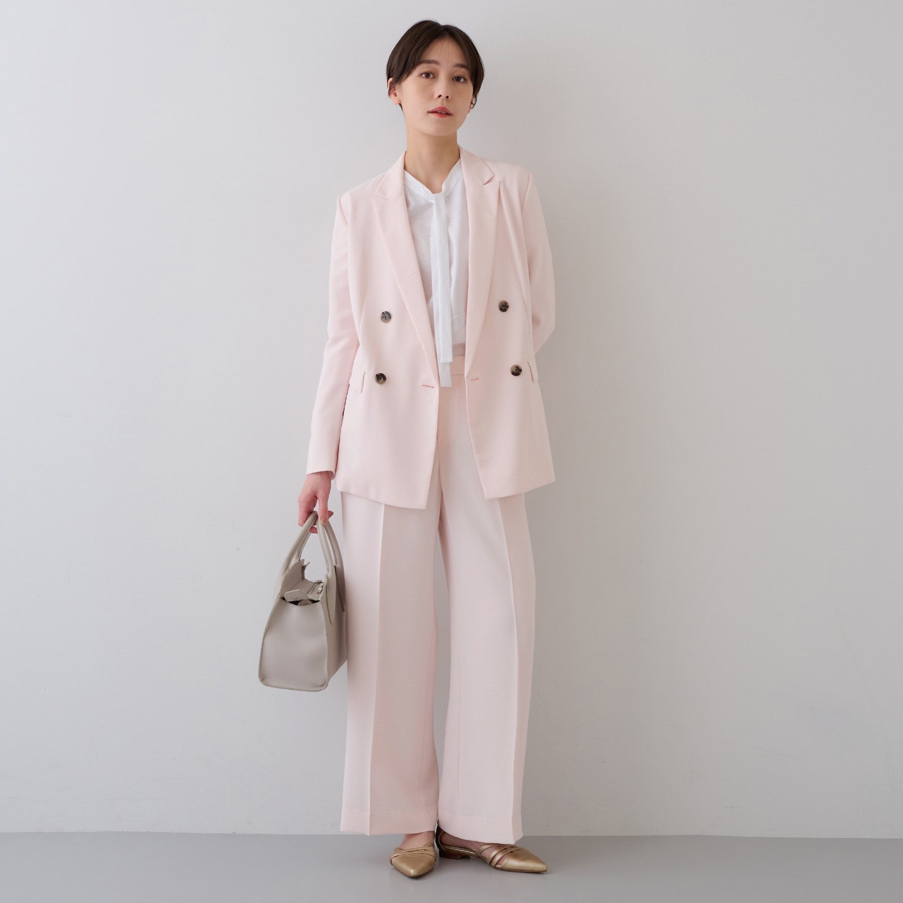 インディヴィ INDIVI 【こなれSETUP／春の新作！】ワイドパンツ （ネイビー(094)） ネイビー(094)