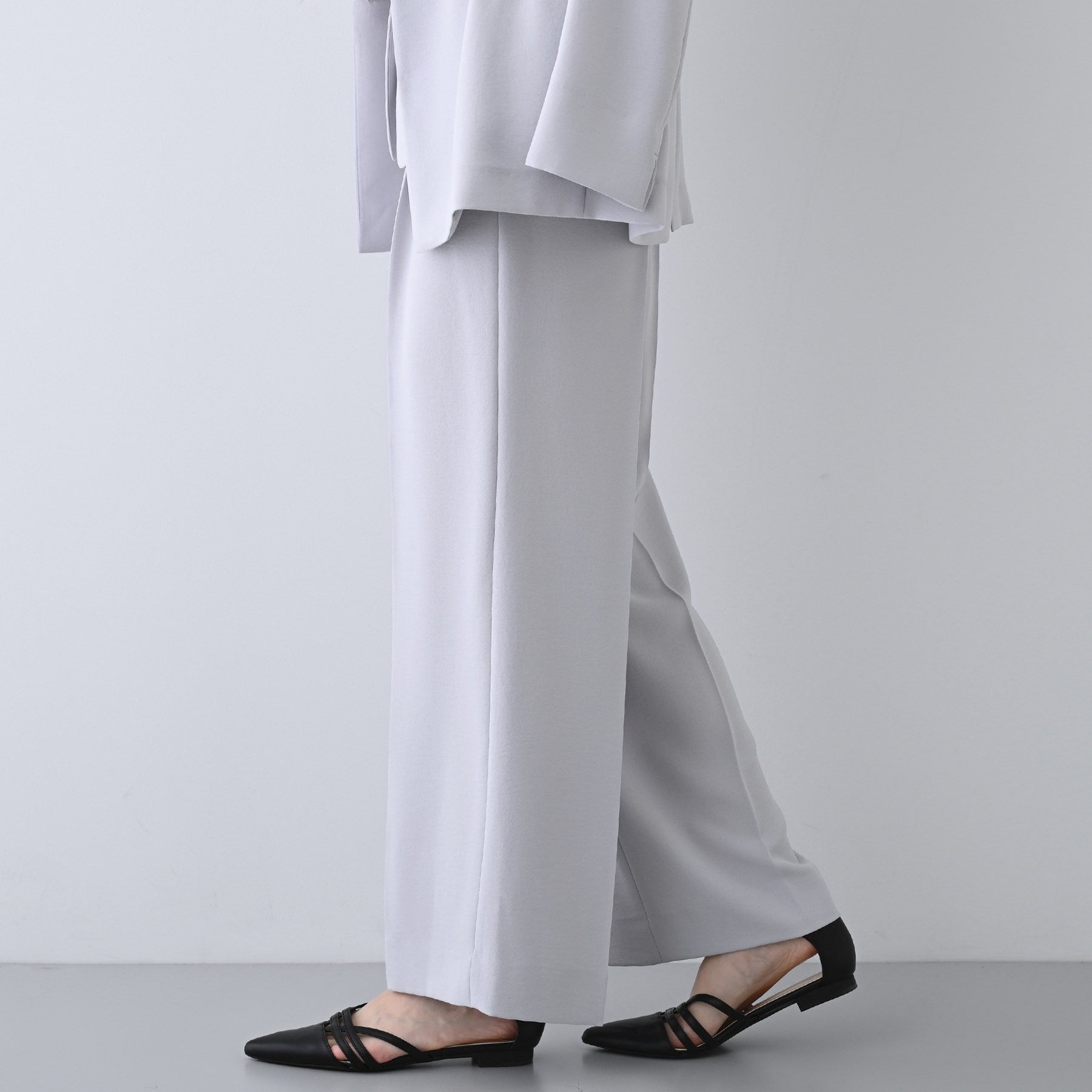 インディヴィ INDIVI 【こなれSETUP／春の新作！】ワイドパンツ （ネイビー(094)） ネイビー(094)