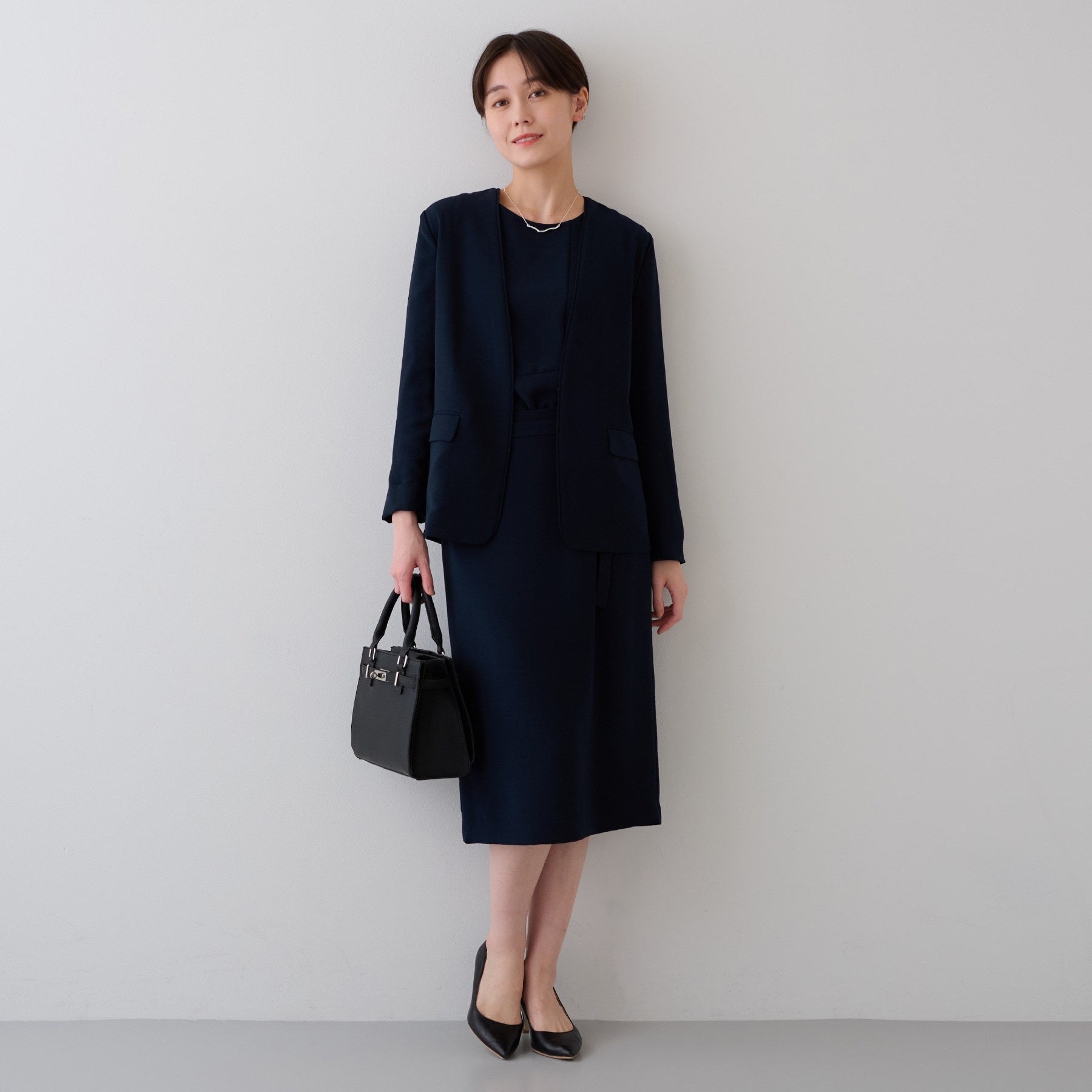 INDIVI INDIVI 【時尚SETUP／春季新作！】荷葉邊設計襯衫