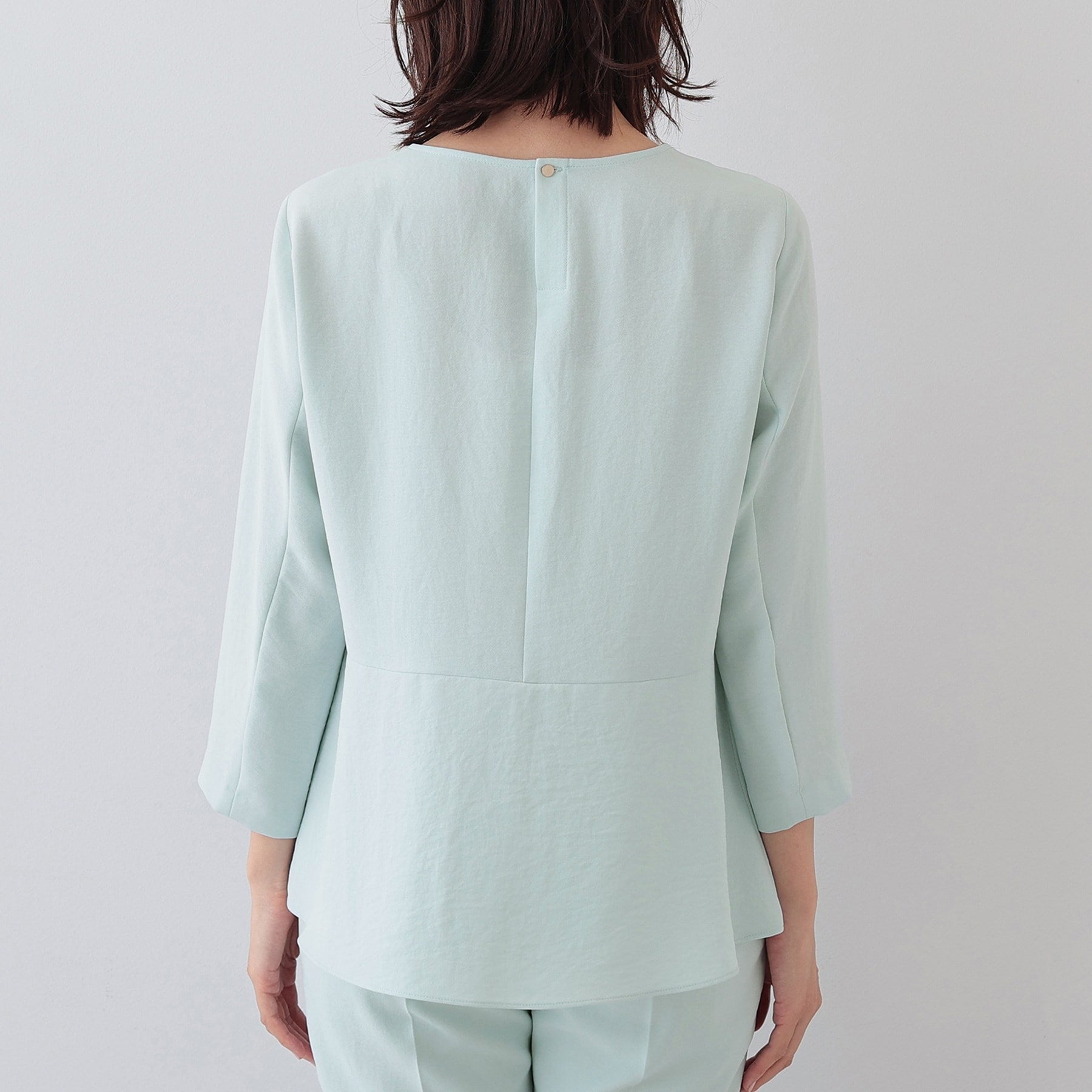 INDIVI INDIVI 【時尚SETUP／春季新作！】荷葉邊設計襯衫