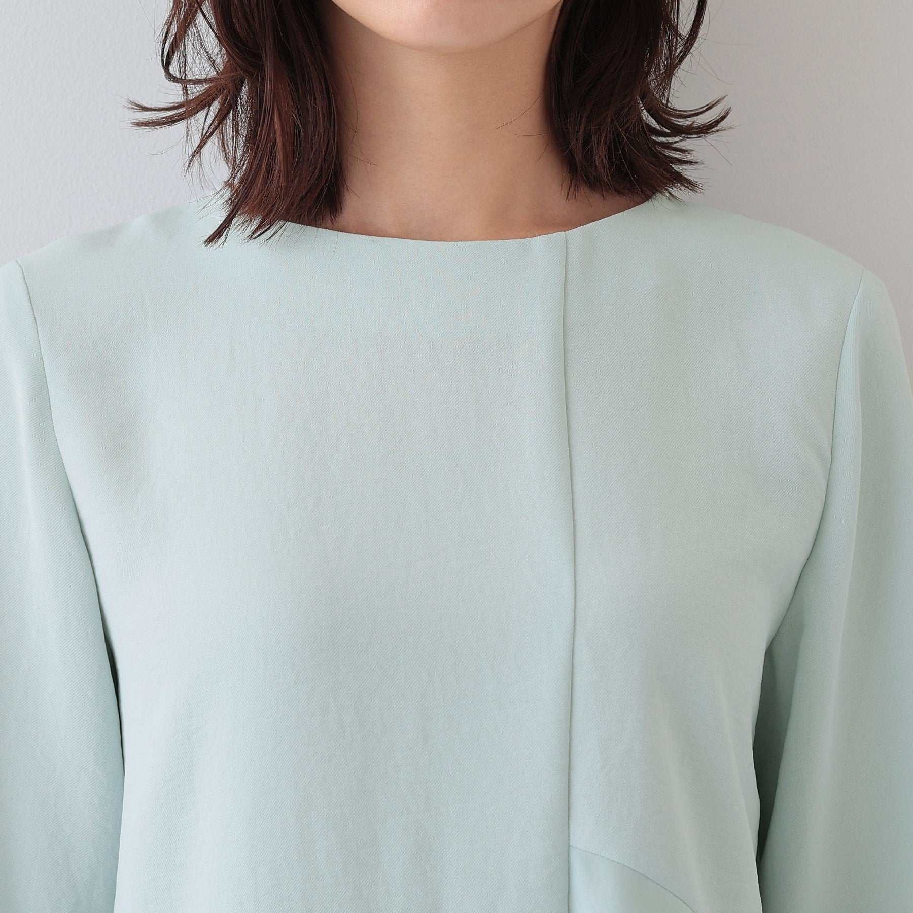 INDIVI INDIVI 【時尚SETUP／春季新作！】荷葉邊設計襯衫