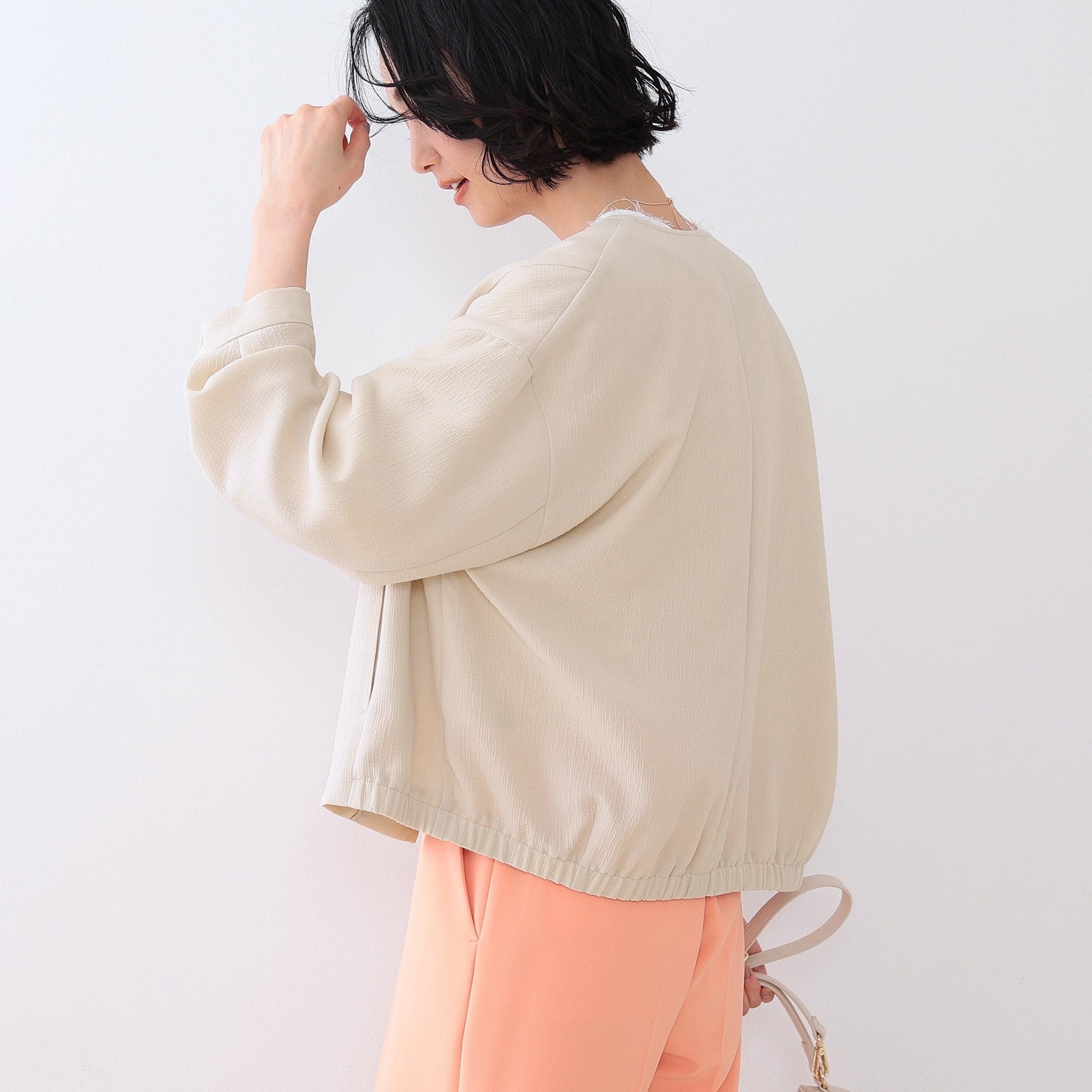 INDIVI INDIVI 【可水洗】凹凸材質簡約外套