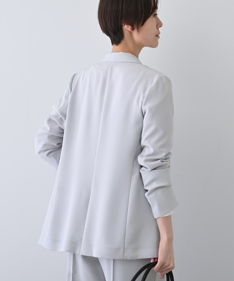 インディヴィ INDIVI 【こなれSETUP／裏地なし】ダブルジャケット （グレージュ(050)） グレージュ(050)