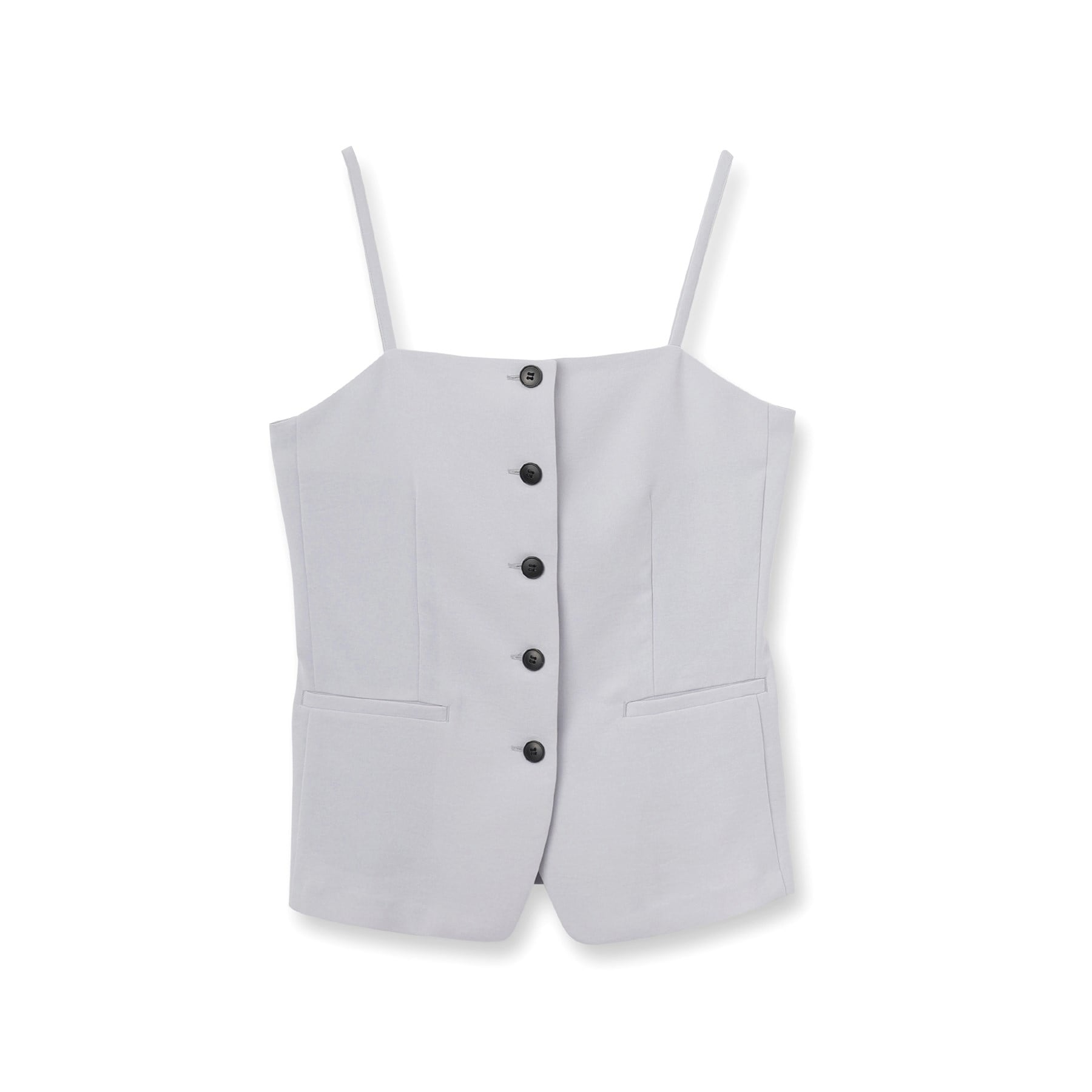 インディヴィ INDIVI 【こなれSETUP】ビスチェ風キャミトップス （ライトグレー(011)） ライトグレー(011)