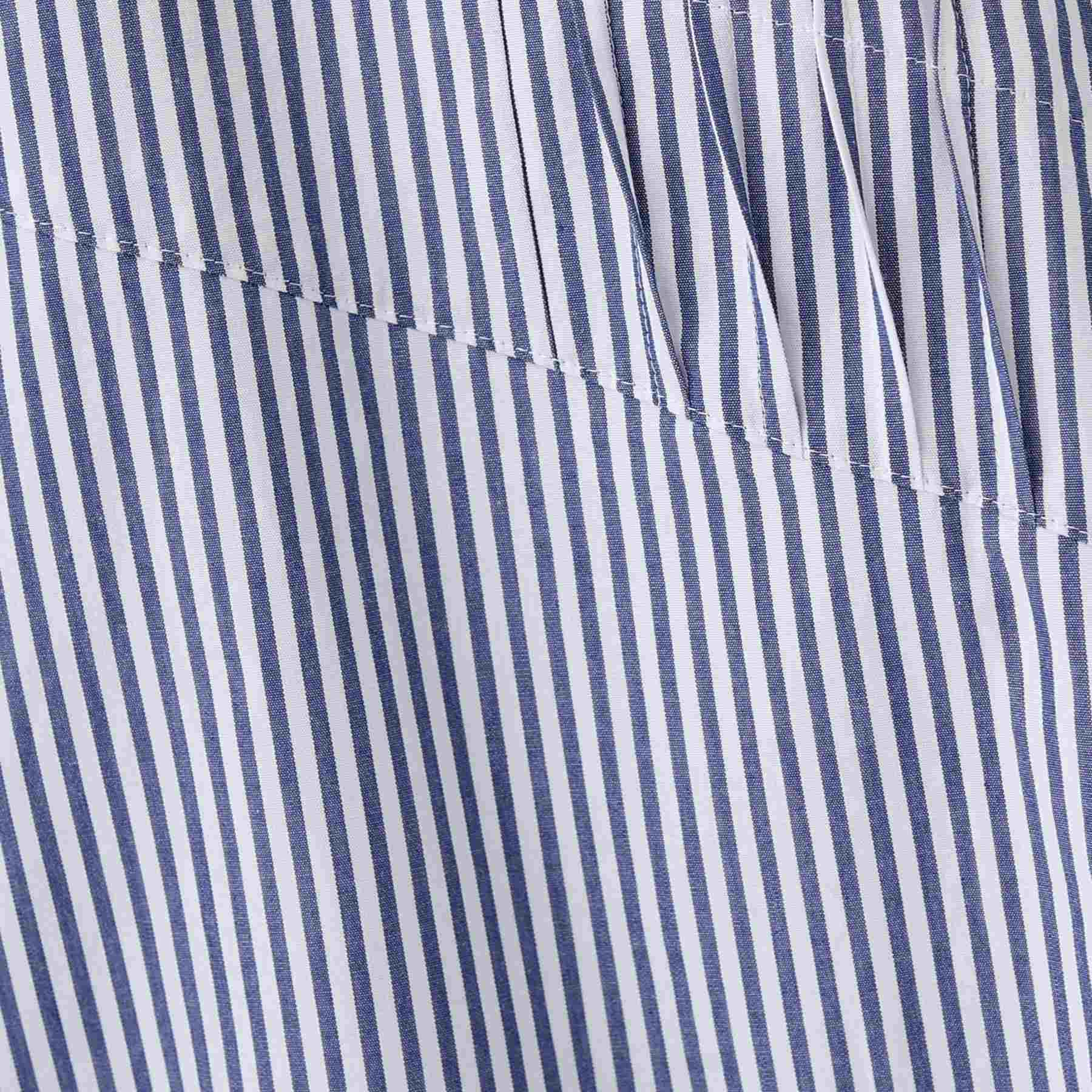 インディヴィ INDIVI 【UVケア／カラーストライプ柄】タックデザインブラウス （ブルー(393)） ブルー(393)