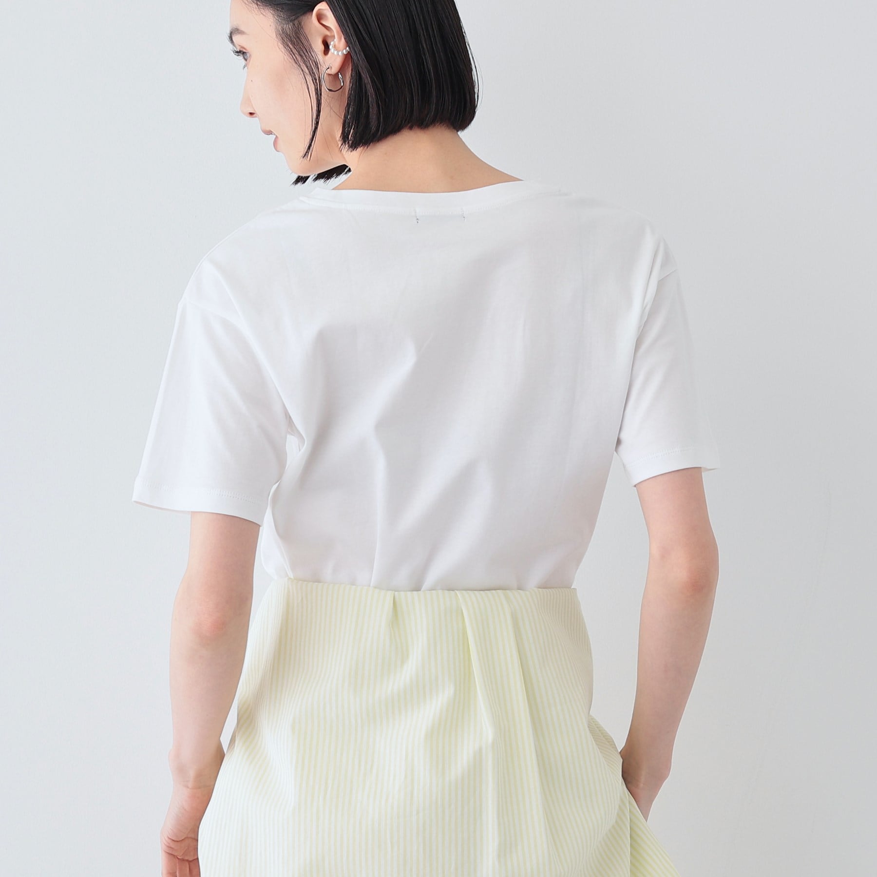 インディヴィ INDIVI 【洗える／選べるデザイン】フォト＆ロゴ プリントTシャツ （ホワイト(701)） ホワイト(701)