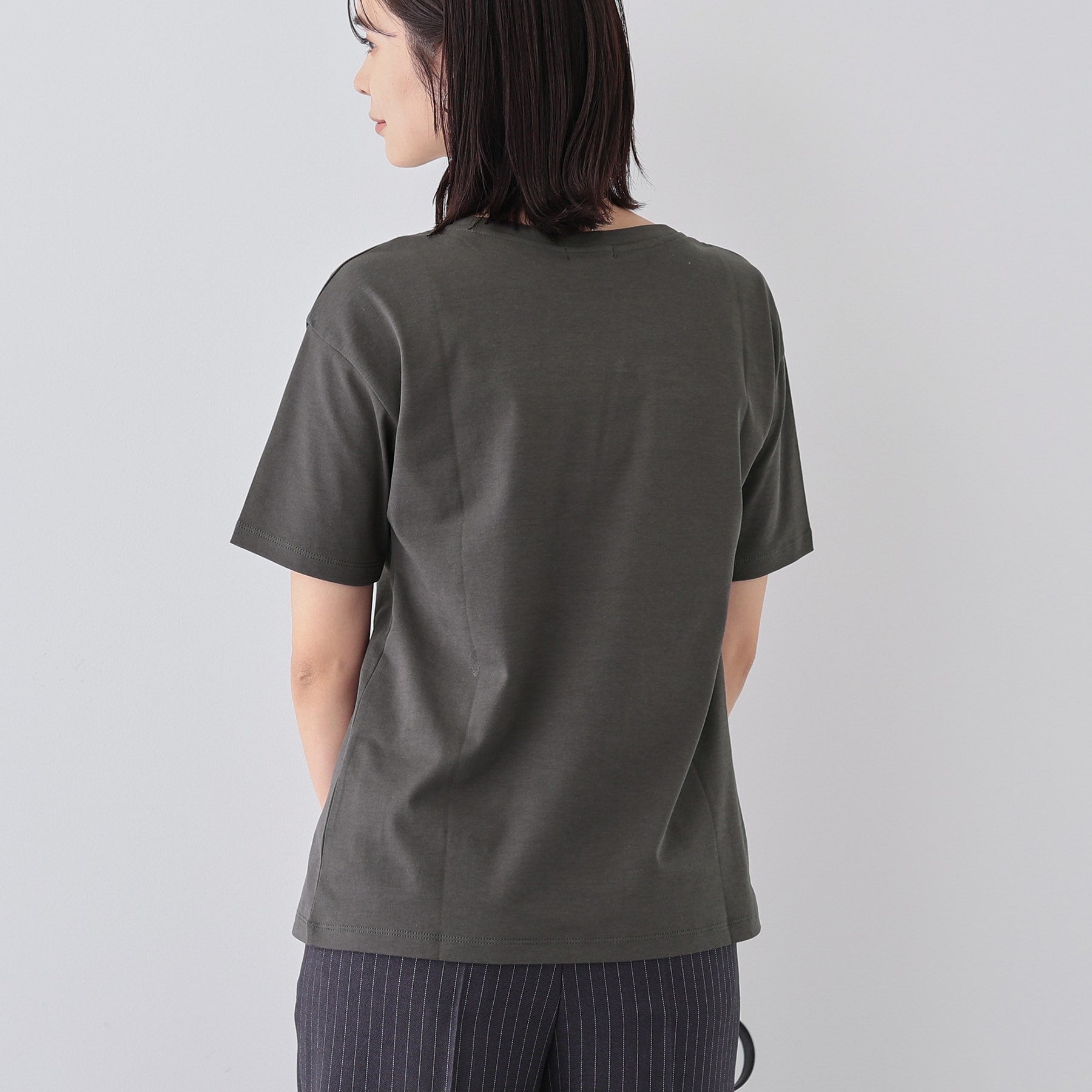 インディヴィ INDIVI 【洗える／選べるデザイン】フォト＆ロゴ プリントTシャツ （ホワイト(701)） ホワイト(701)