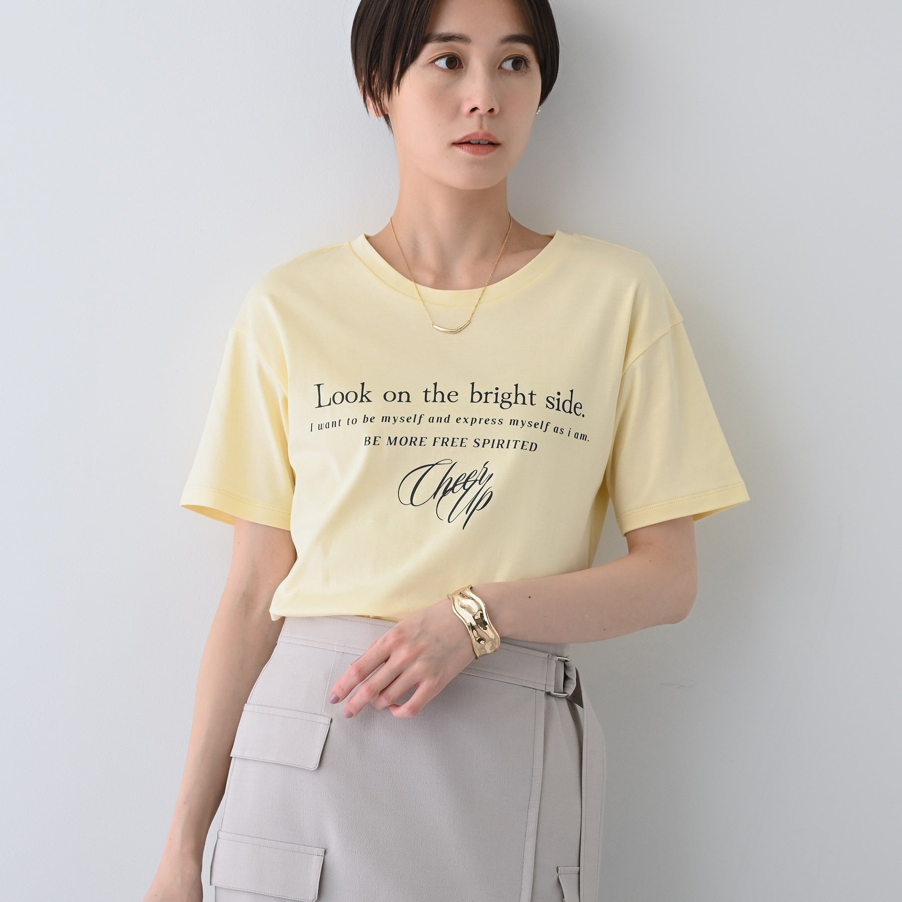 インディヴィ INDIVI 【洗える／選べるデザイン】フォト＆ロゴ プリントTシャツ （ホワイト(701)） ホワイト(701)