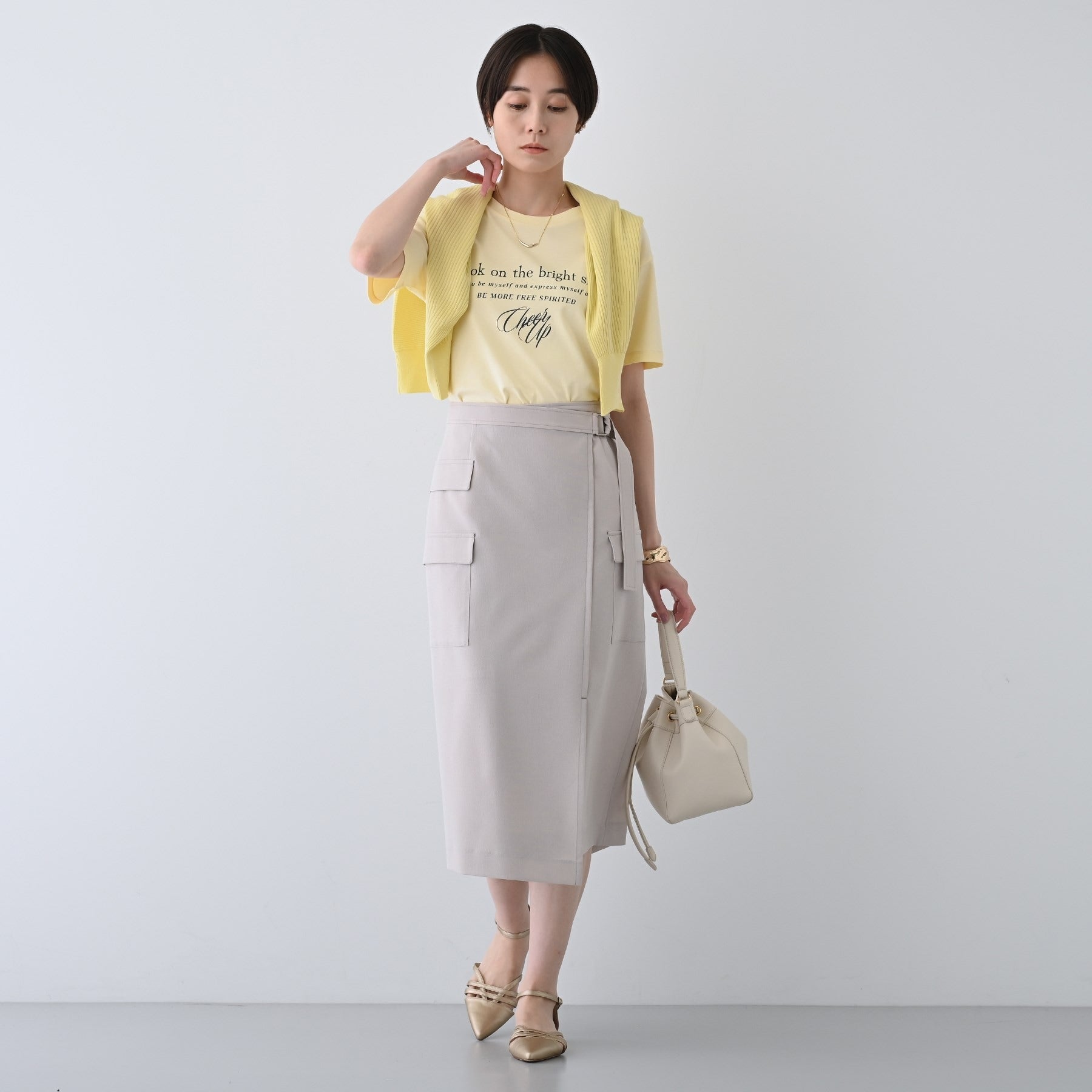 インディヴィ INDIVI 【洗える／選べるデザイン】フォト＆ロゴ プリントTシャツ （ホワイト(701)） ホワイト(701)