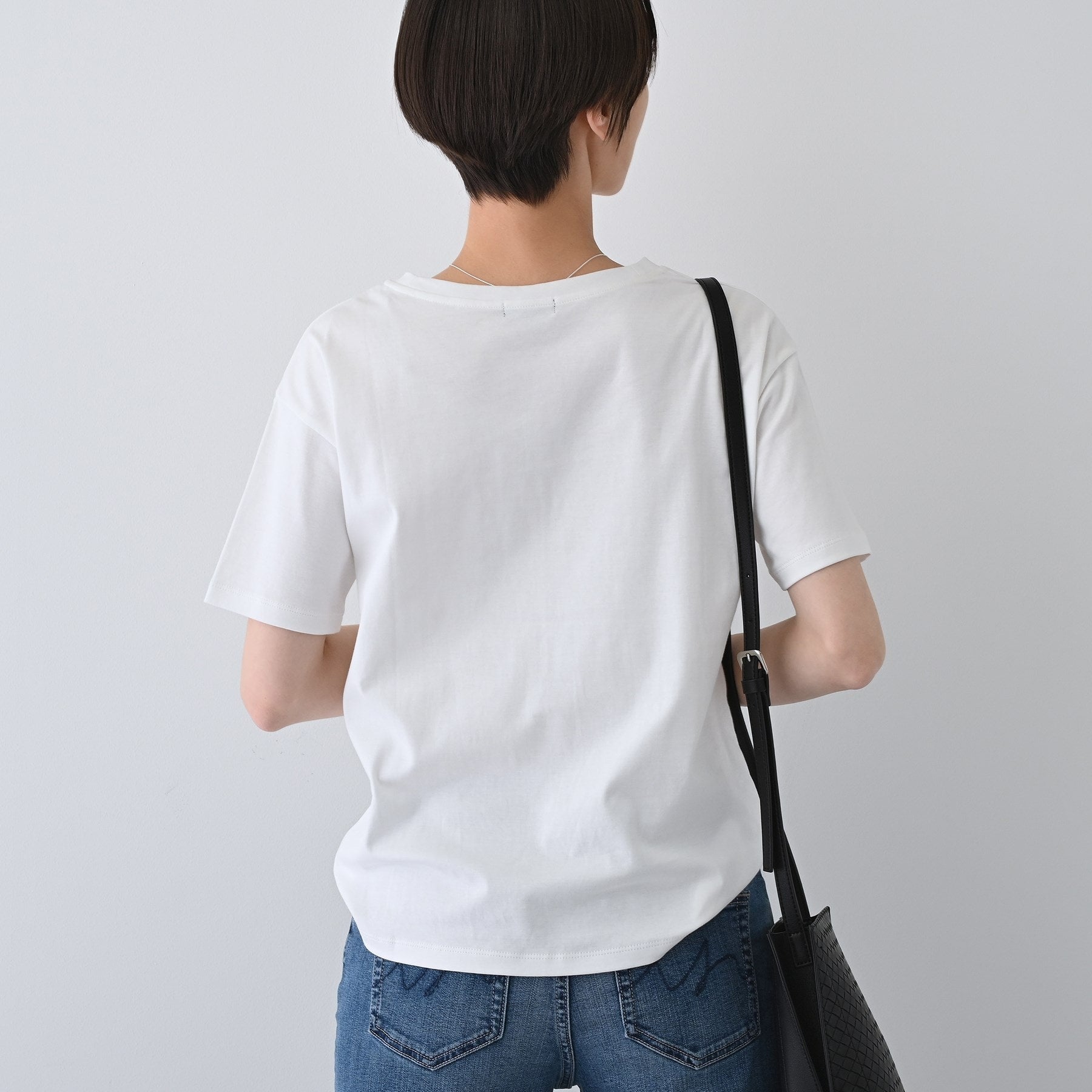 インディヴィ INDIVI 【洗える／選べるデザイン】フォト＆ロゴ プリントTシャツ （ホワイト(701)） ホワイト(701)