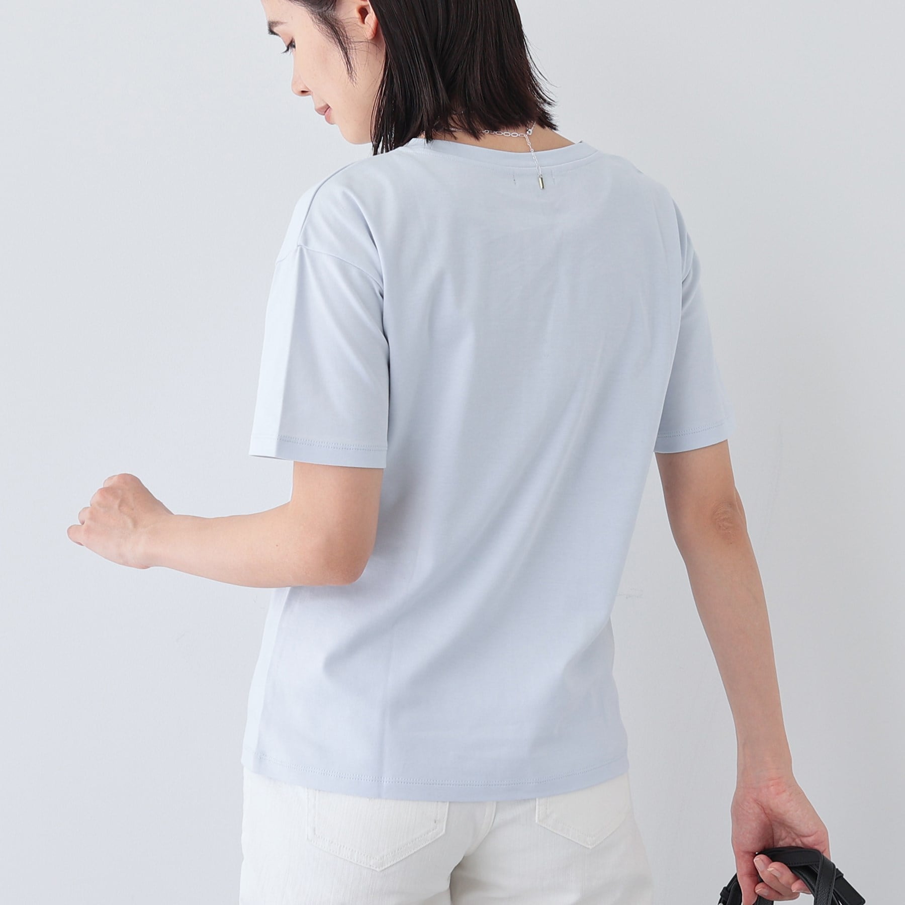 インディヴィ INDIVI 【洗える／選べるデザイン】フォト＆ロゴ プリントTシャツ （ホワイト(701)） ホワイト(701)