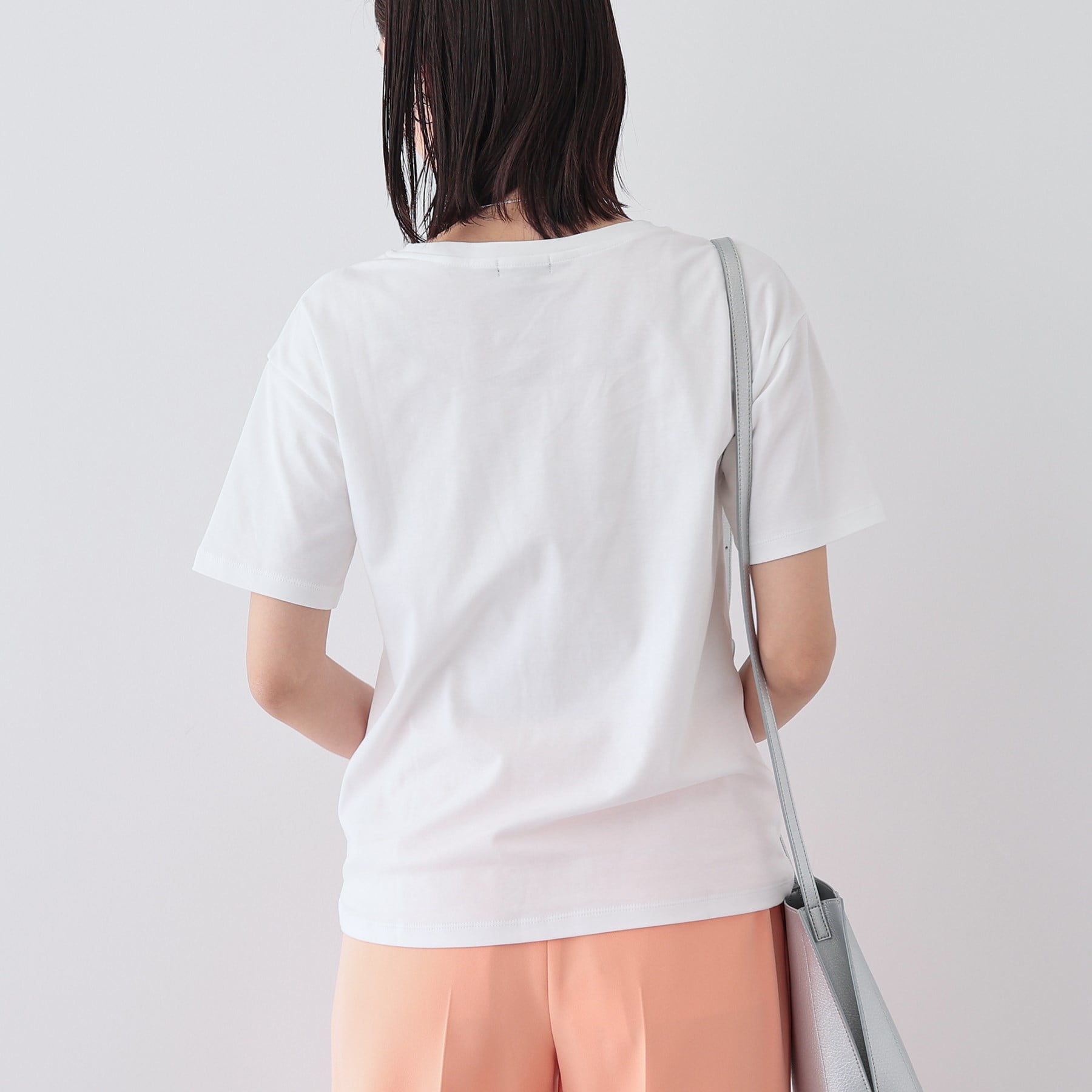 インディヴィ INDIVI 【洗える／選べるデザイン】フォト＆ロゴ プリントTシャツ （ホワイト(701)） ホワイト(701)