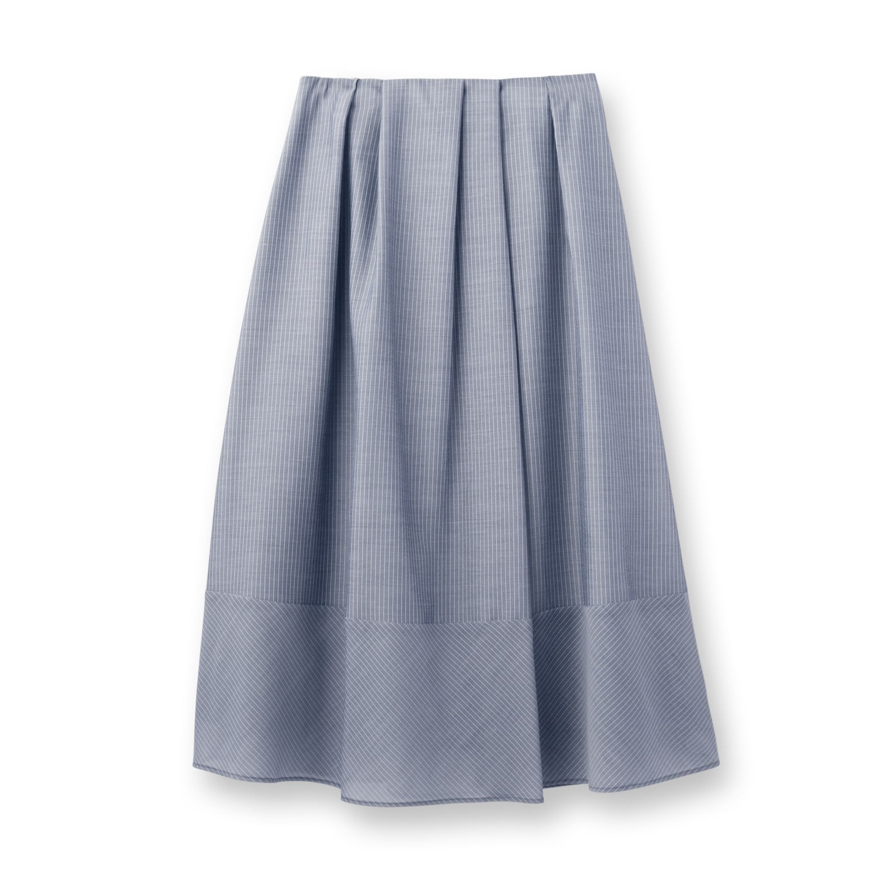 インディヴィ INDIVI 【洗える／エアリー素材】巻き風ロングスカート （ネイビー(394)） ネイビー(394)