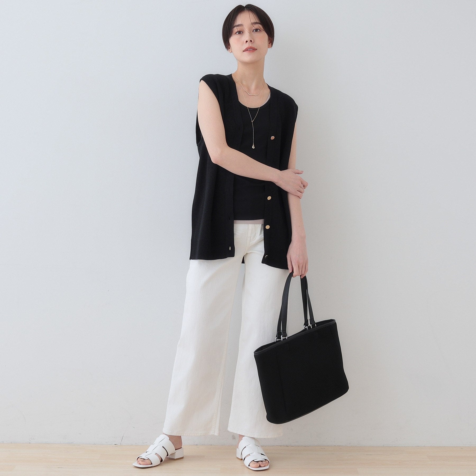 インディヴィ INDIVI 【洗える／前後2WAY】インナータンクトップ （グレージュ(050)） グレージュ(050)