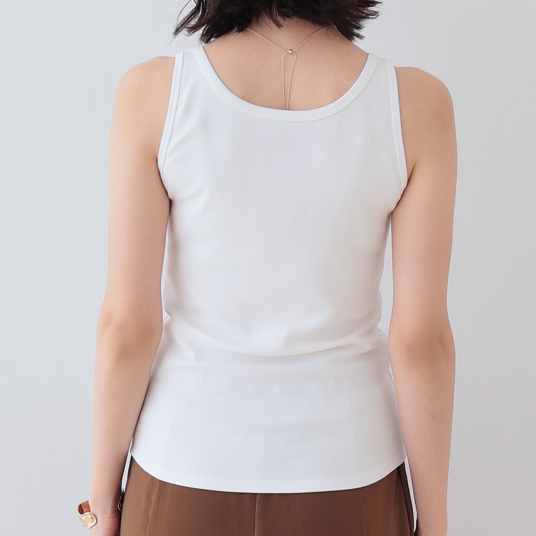 インディヴィ INDIVI 【洗える／前後2WAY】インナータンクトップ （グレージュ(050)） グレージュ(050)