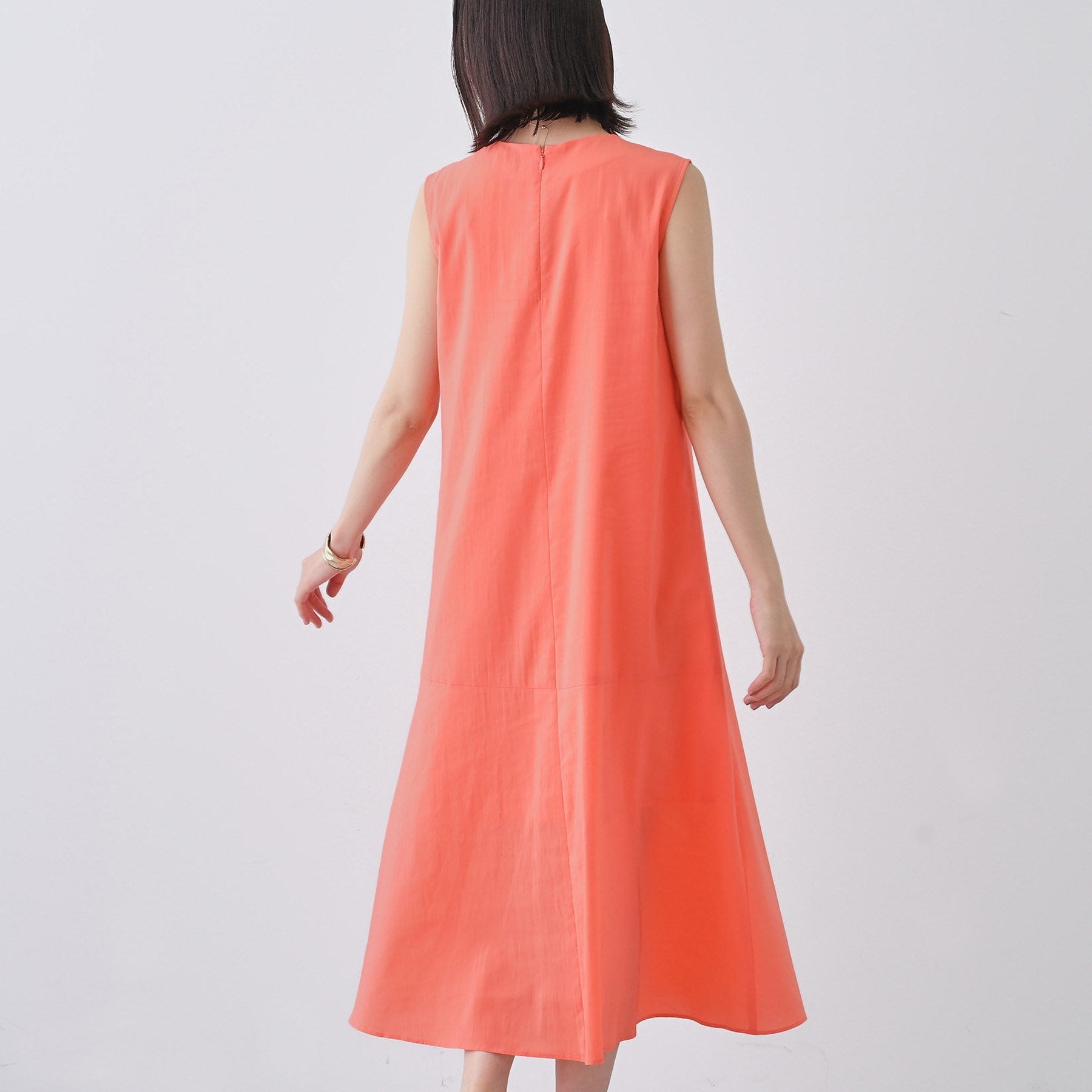 インディヴィ INDIVI 【撥水／接触冷感／UVケア】フレアワンピース （ブラウン(043)） ブラウン(043)