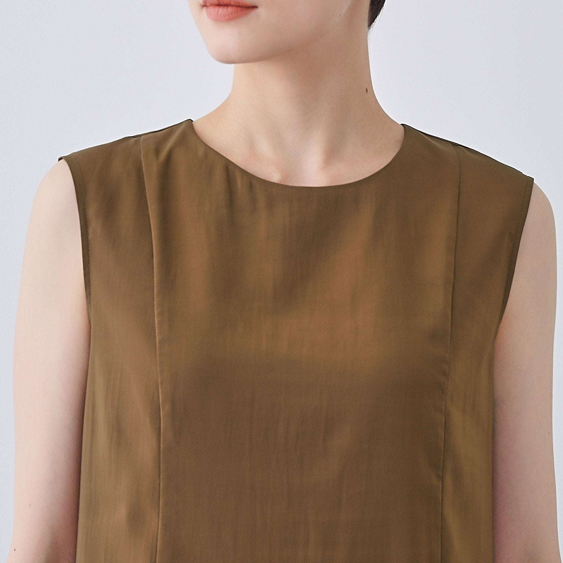 インディヴィ INDIVI 【撥水／接触冷感／UVケア】フレアワンピース （ブラウン(043)） ブラウン(043)