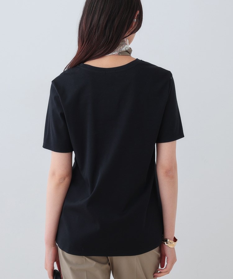 インディヴィ INDIVI 【洗える】ねじりデザインTシャツ （ブルー(093)） ブルー(093)