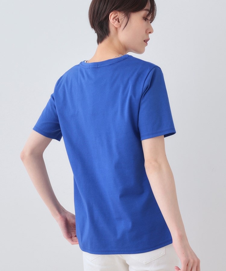 インディヴィ INDIVI 【洗える】ねじりデザインTシャツ （ブルー(093)） ブルー(093)