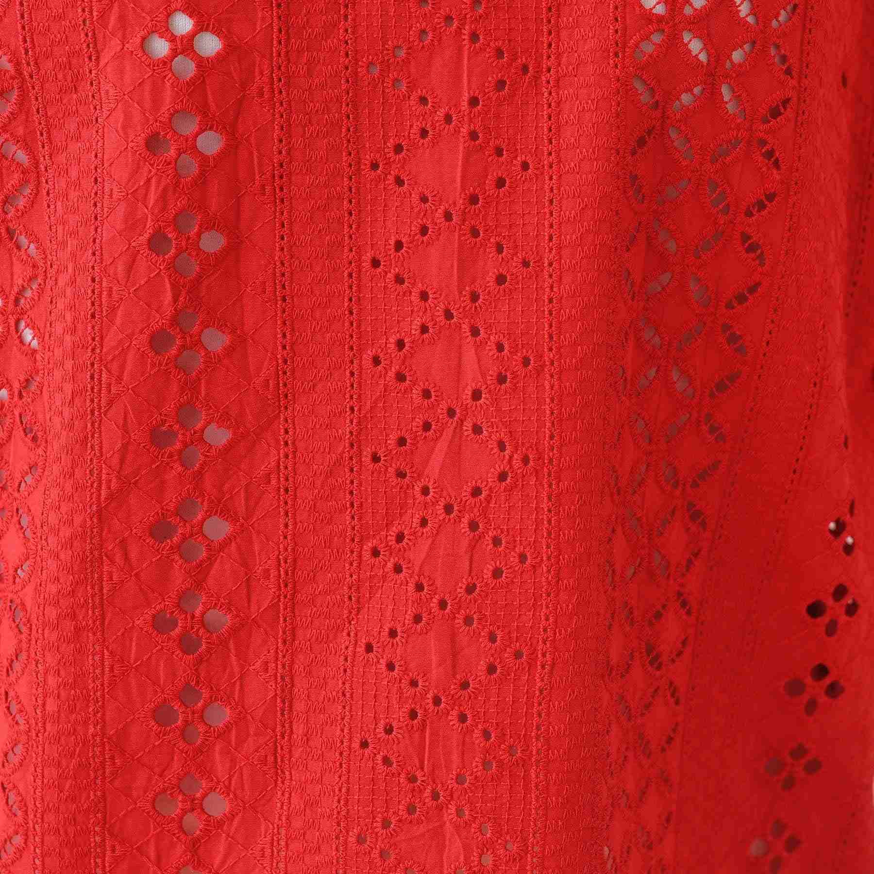 インディヴィ INDIVI 【刺繍／レース】スラッシュネックブラウス （ブラック(019)） ブラック(019)