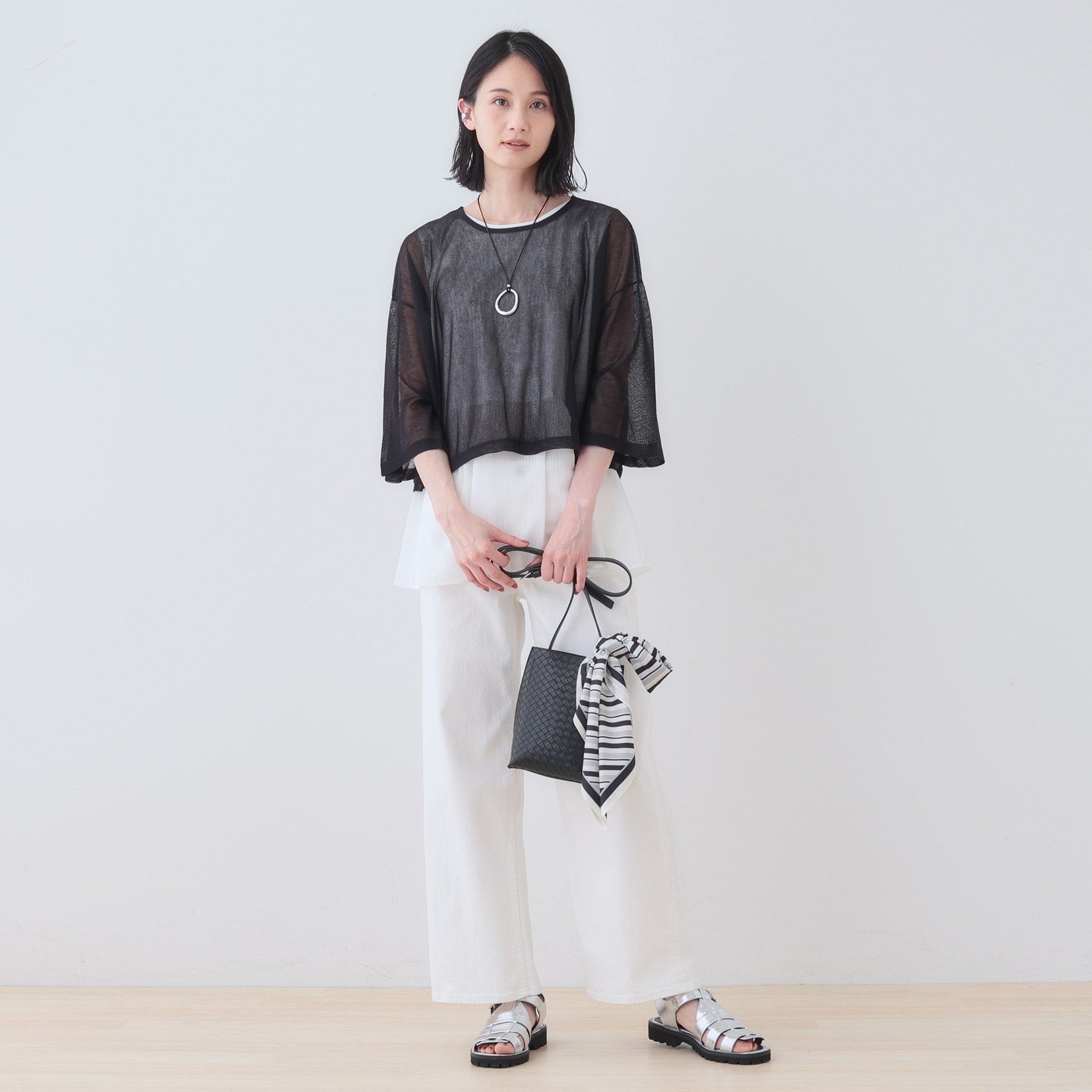 インディヴィ INDIVI 【2点セット】前後2WAYニットワンピース （ブラック(019)） ブラック(019)