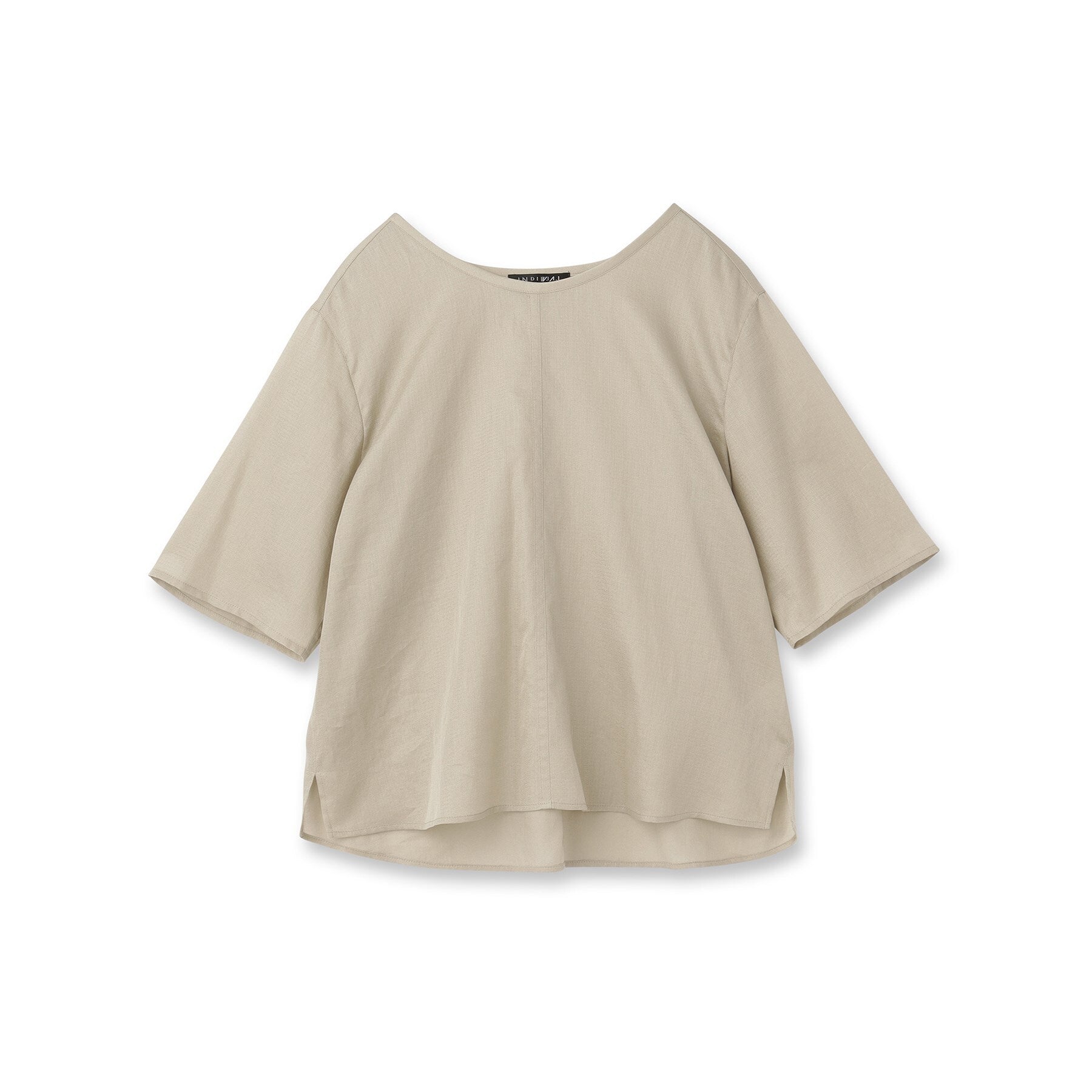 インディヴィ INDIVI 【日本製／SETUP可能】ガーゼ素材Tブラウス （ベージュ(052)） ベージュ(052)
