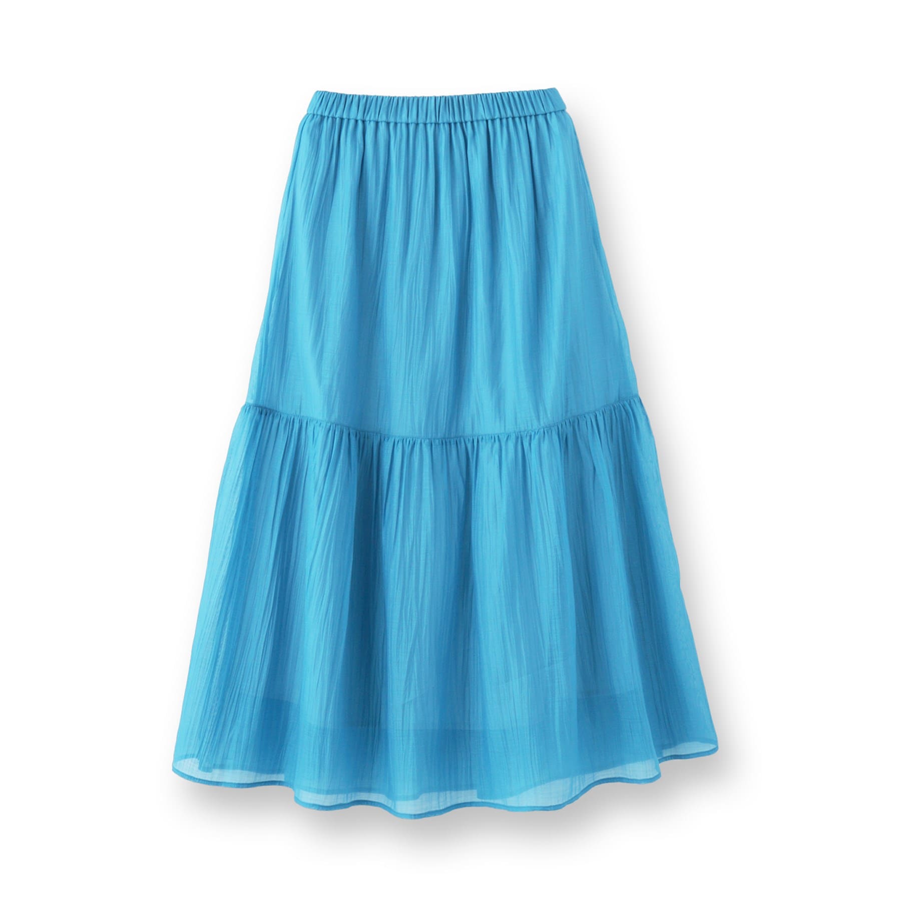 インディヴィ INDIVI 【2点セット／着回し◎】ノースリーブ＆ティアードスカート カセット服 （ブルーグリーン(597)） ブルーグリーン(597)
