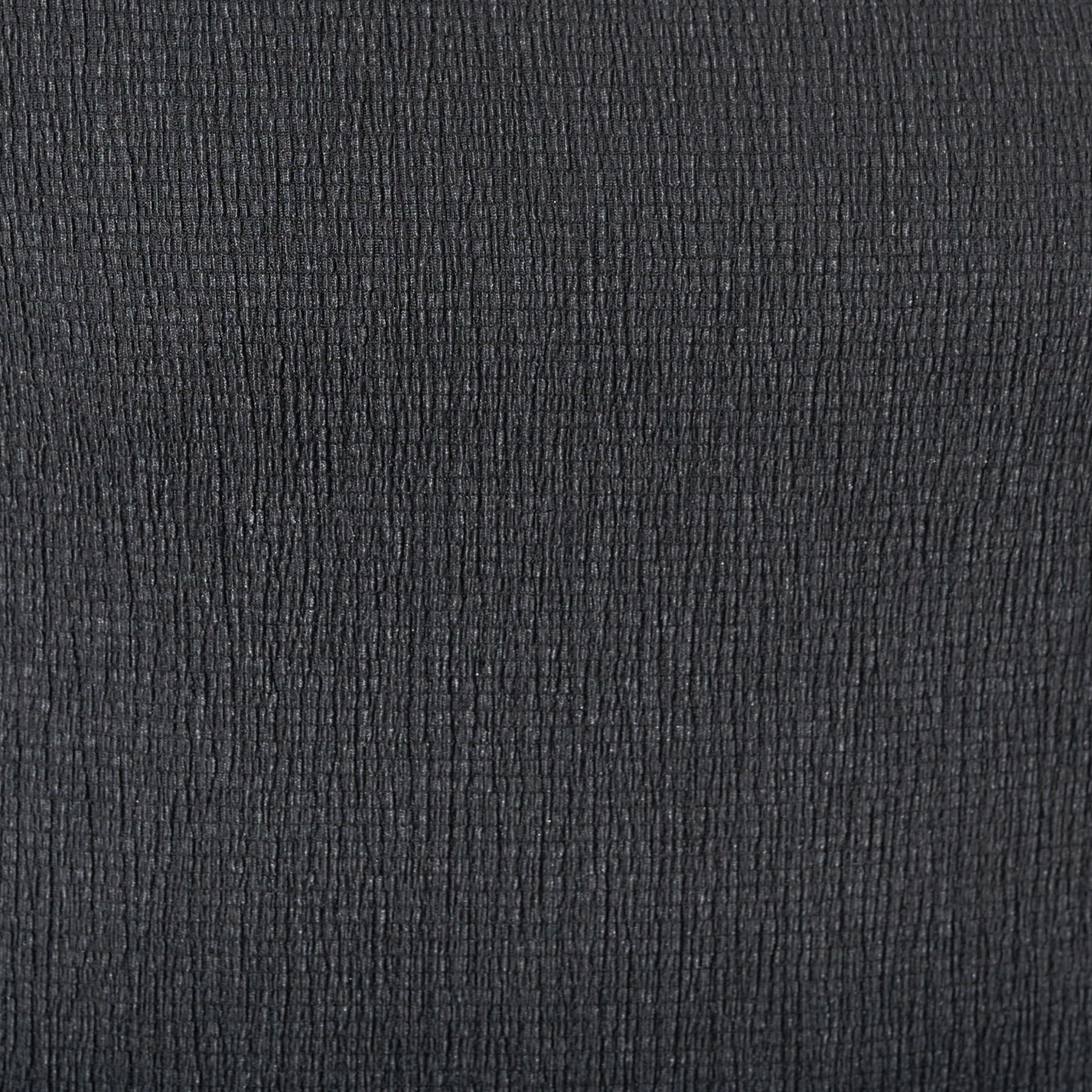 インディヴィ INDIVI 【UV／吸水速乾】凹凸素材ねじり袖トップス （チャコールグレー(014)） チャコールグレー(014)