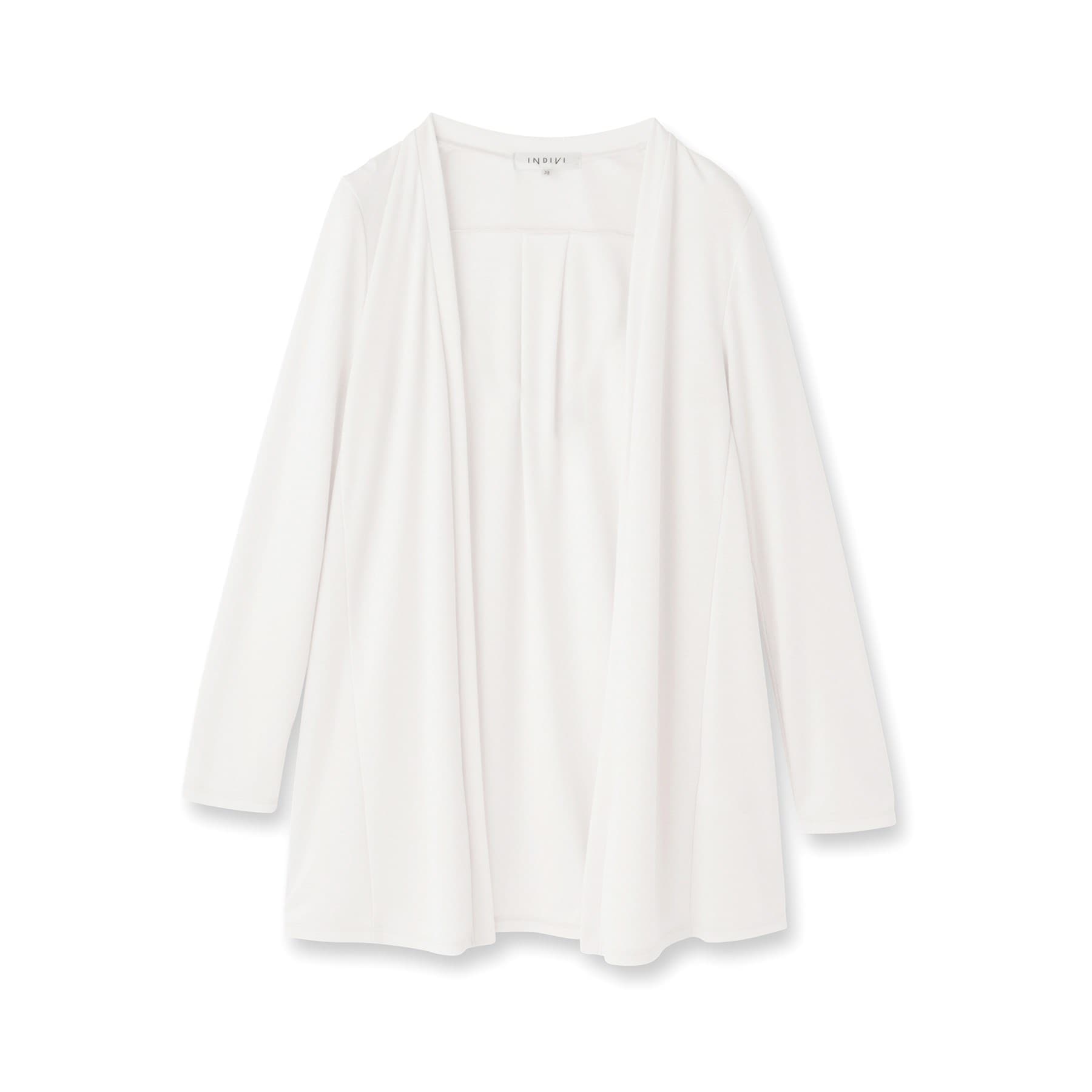 インディヴィ INDIVI 【洗える】着流しジャージカーディガン （ネイビー(694)） ネイビー(694)