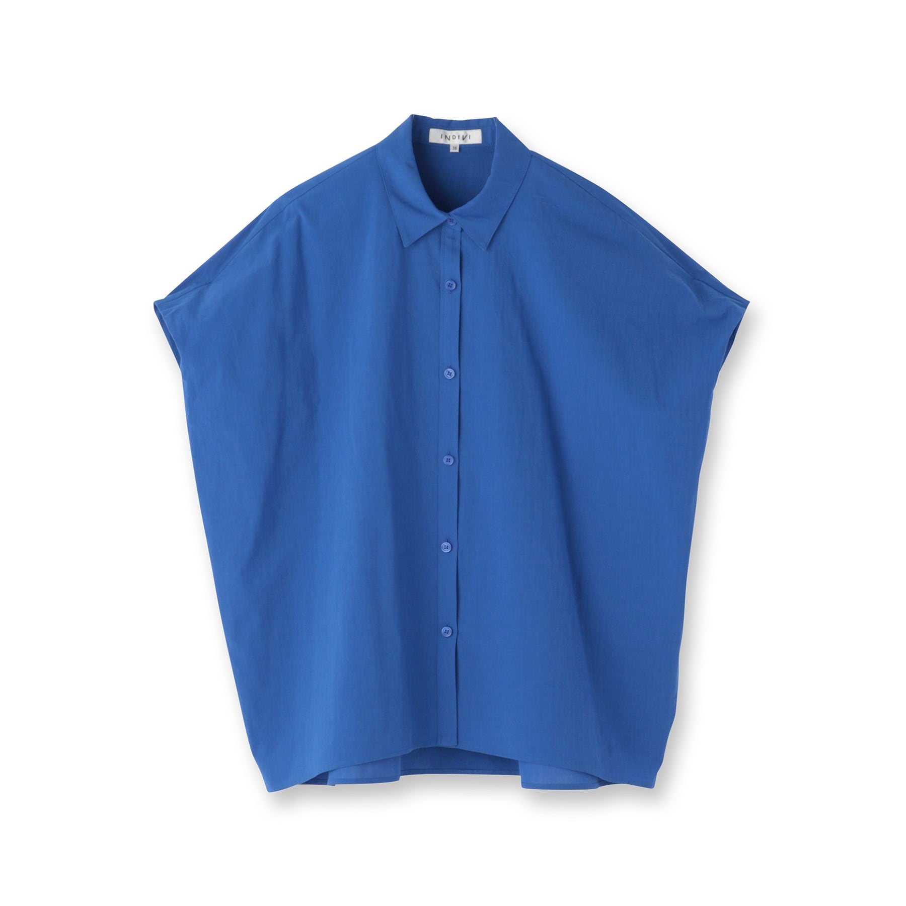 インディヴィ INDIVI 【SETUP可能／涼しい】コットンオーバーシャツ （ブラック(019)） ブラック(019)