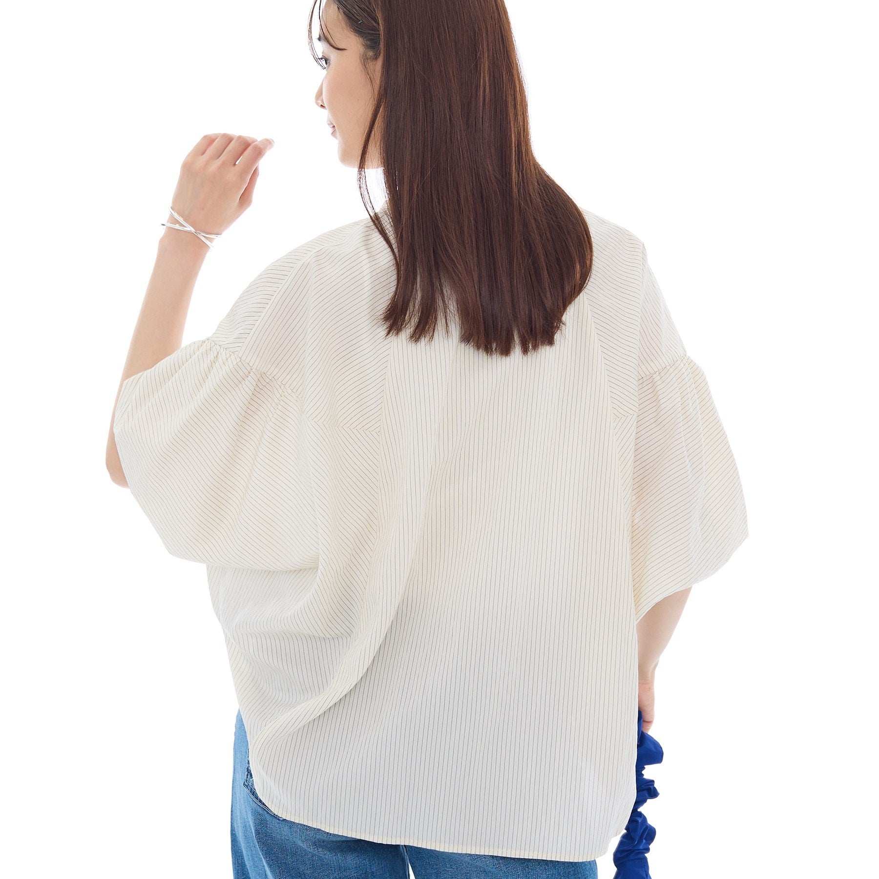 インディヴィ INDIVI ドルマンスリーブブラウス （ネイビー(394)） ネイビー(394)