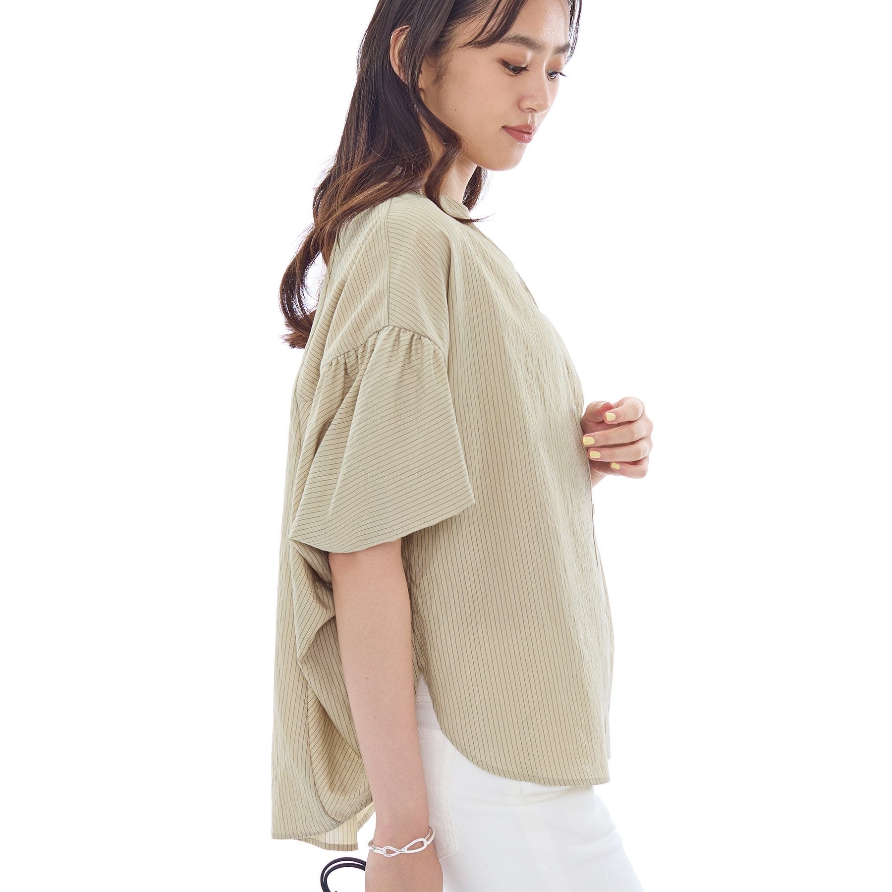 インディヴィ INDIVI ドルマンスリーブブラウス （ネイビー(394)） ネイビー(394)