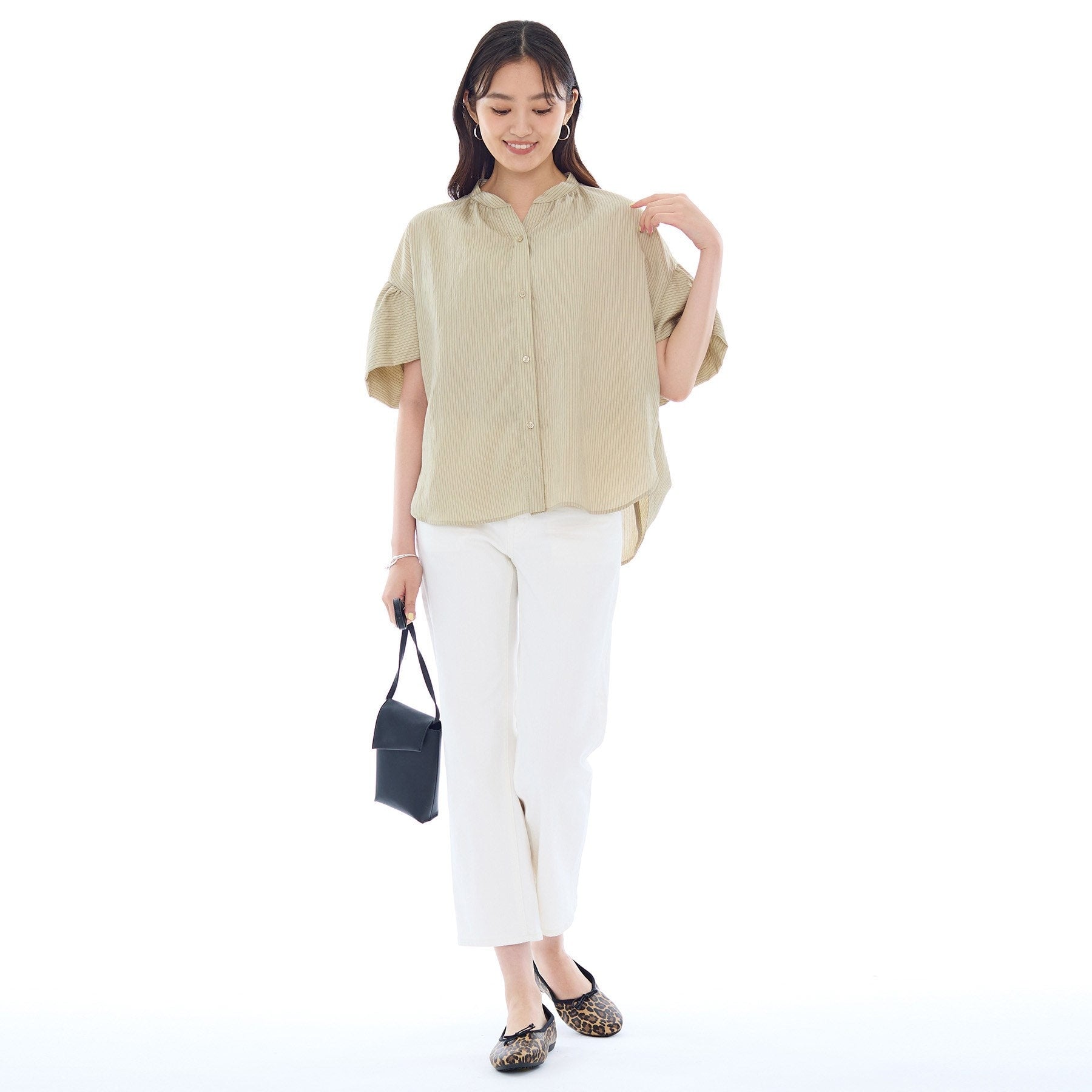 インディヴィ INDIVI ドルマンスリーブブラウス （ネイビー(394)） ネイビー(394)