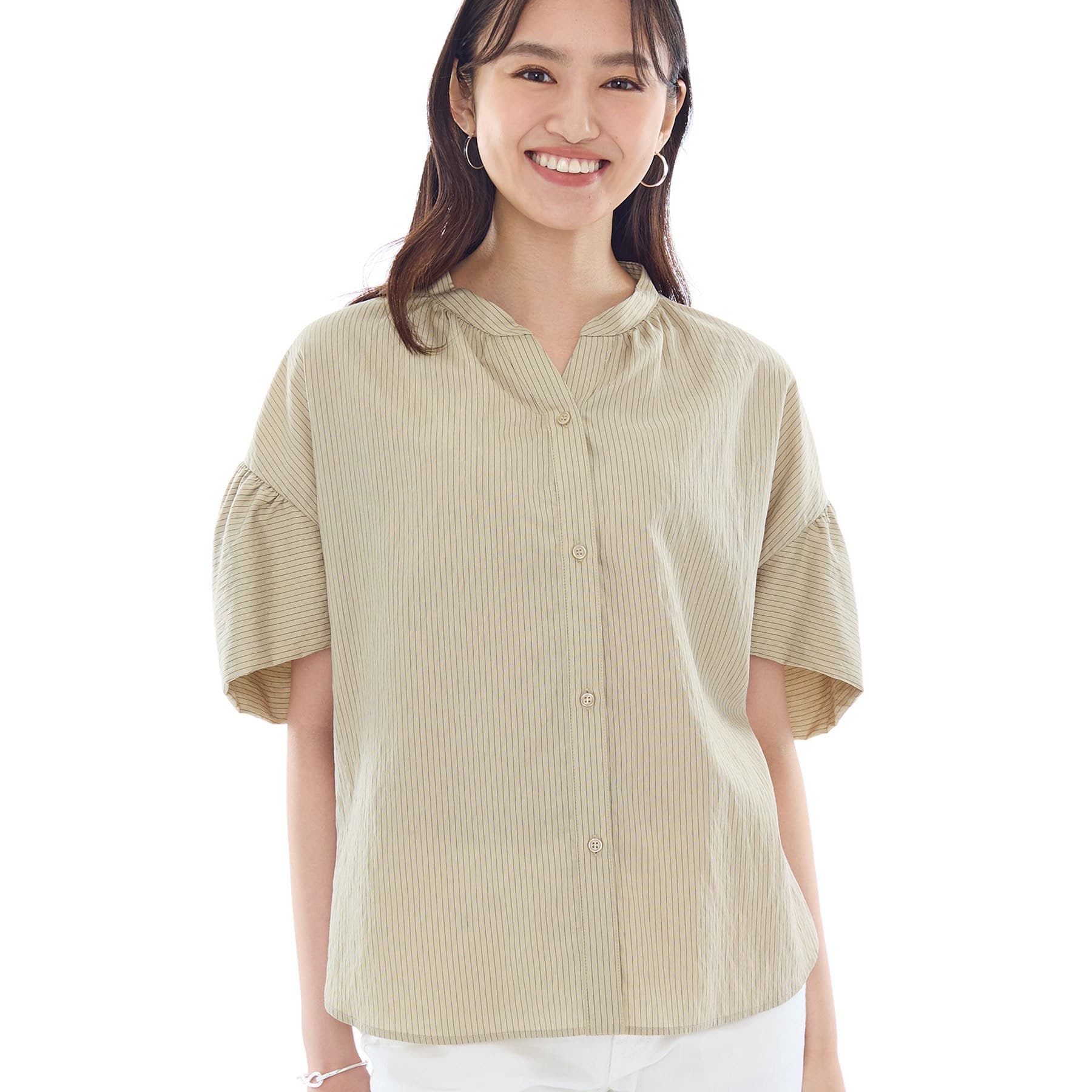 インディヴィ INDIVI ドルマンスリーブブラウス （ネイビー(394)） ネイビー(394)