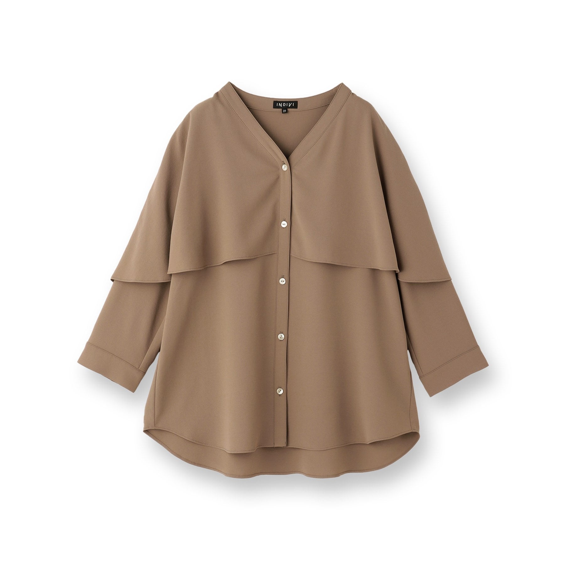 インディヴィ INDIVI 【着る日傘／UVケア／接触冷感】ケープカラーブラウス （ホワイト(001)） ホワイト(001)