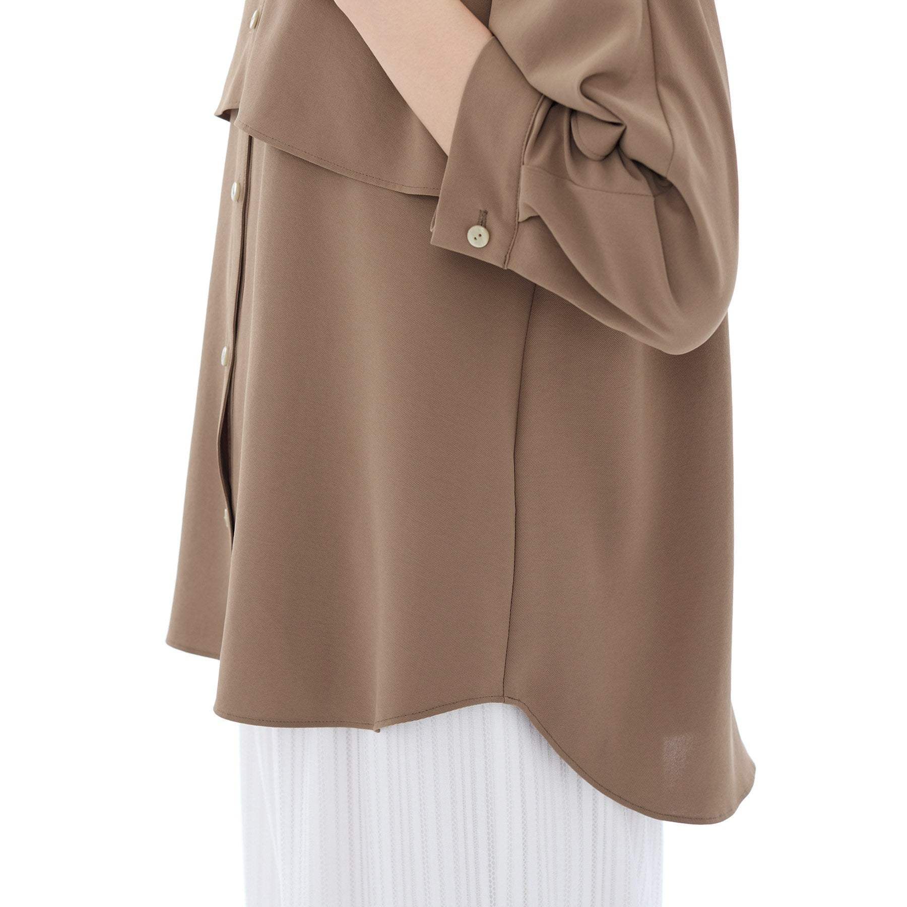 インディヴィ INDIVI 【着る日傘／UVケア／接触冷感】ケープカラーブラウス （ホワイト(001)） ホワイト(001)