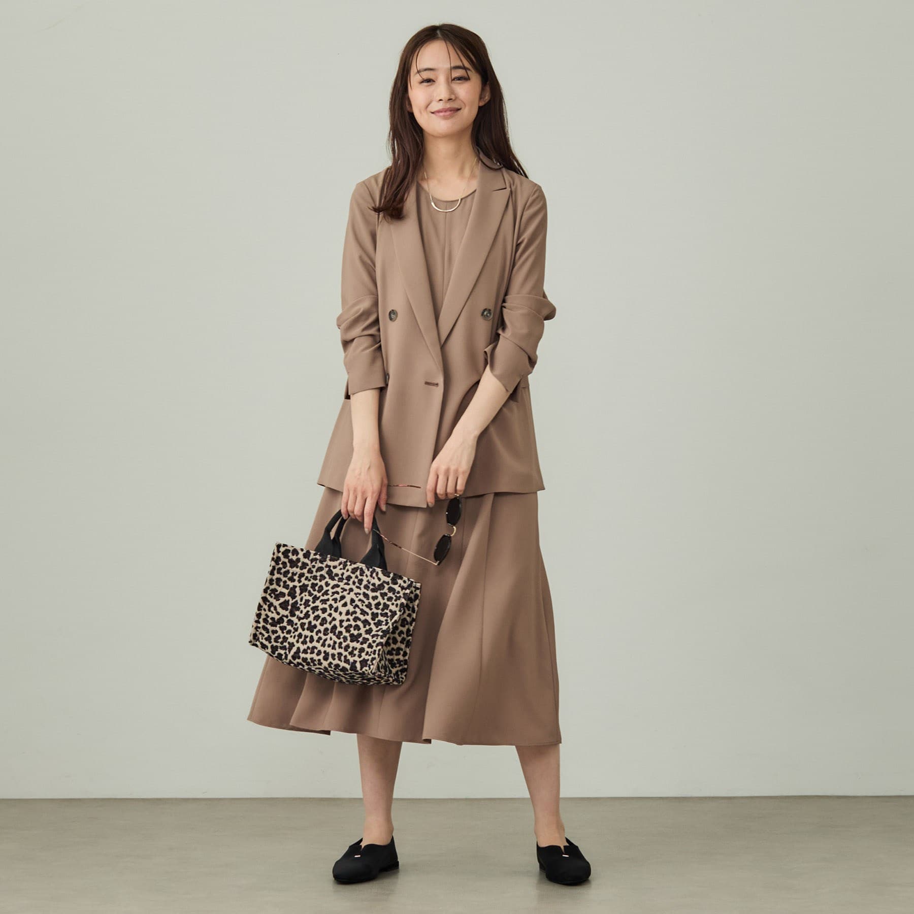 インディヴィ INDIVI 【着る日傘／UVケア／接触冷感】ノースリーブワンピース （チャコールグレー(013)） チャコールグレー(013)