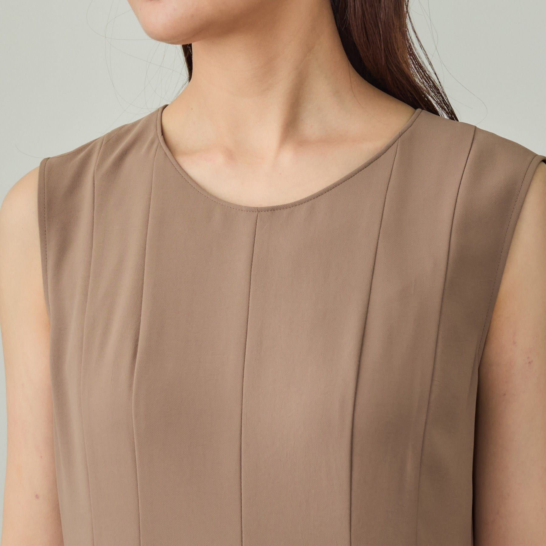 インディヴィ INDIVI 【着る日傘／UVケア／接触冷感】ノースリーブワンピース （チャコールグレー(013)） チャコールグレー(013)