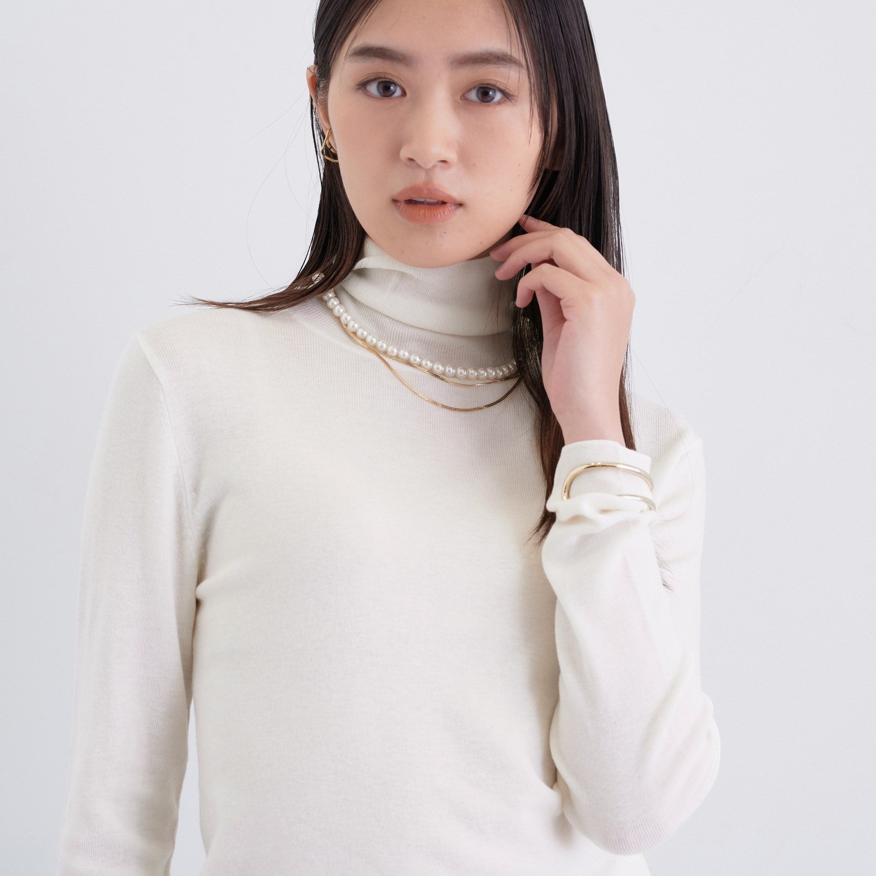 インディヴィ INDIVI シアーラメニット （チャコールグレー(414)） チャコールグレー(414)