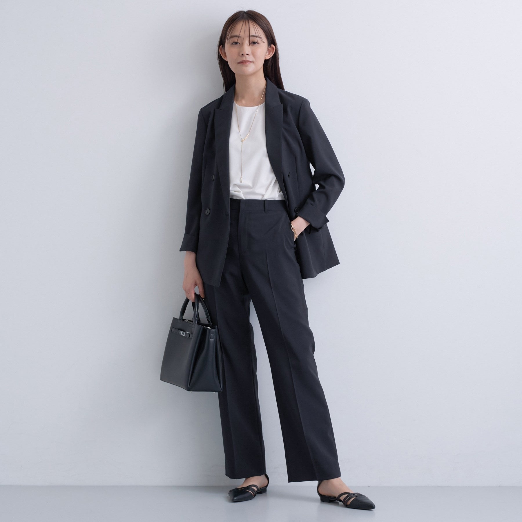 インディヴィ INDIVI 【UVケア】ライトダブルジャケット （ネイビー(094)） ネイビー(094)