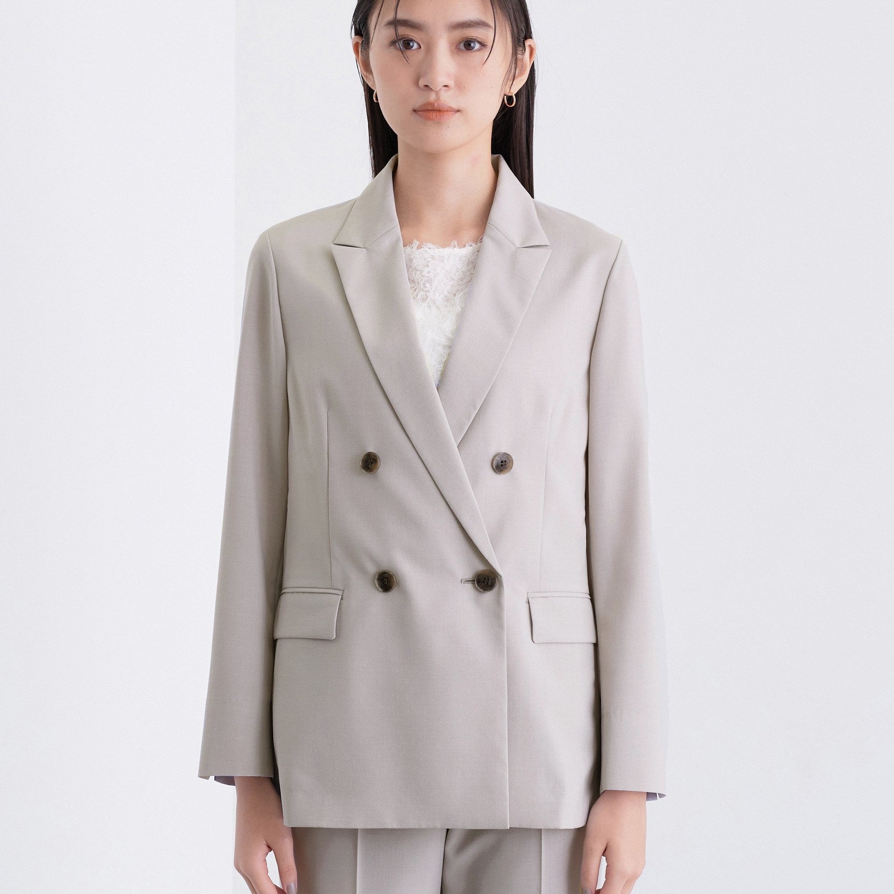 インディヴィ INDIVI 【UVケア】ライトダブルジャケット （ネイビー(094)） ネイビー(094)