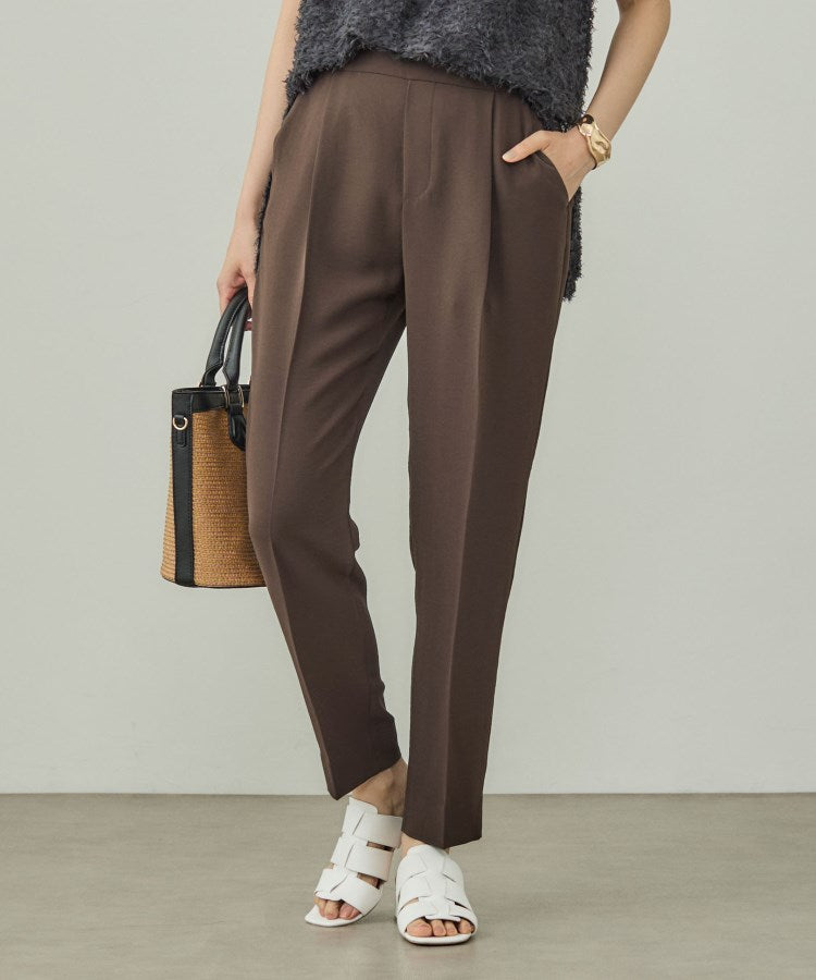 インディヴィ INDIVI 【洗える／UVケア】テーパードパンツ （グレージュ(050)） グレージュ(050)