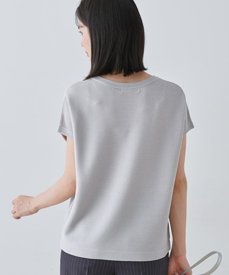 インディヴィ INDIVI 【洗える】きれいめVネックニット （ブルー(092)） ブルー(092)