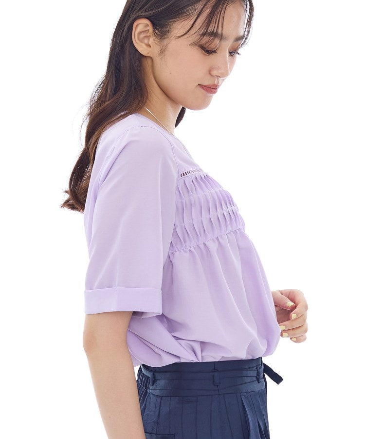 インディヴィ INDIVI フィブリルブラウス （ラベンダー(080)） ラベンダー(080)