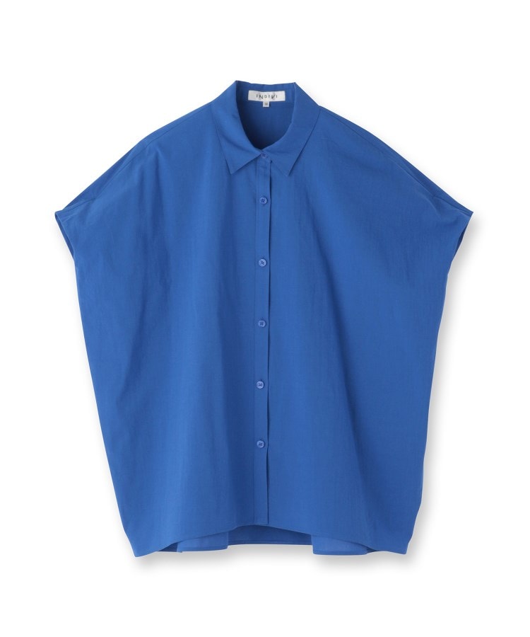 インディヴィ INDIVI 【SETUP可能／涼しい】コットンオーバーシャツ （ホワイト(001)） ホワイト(001)