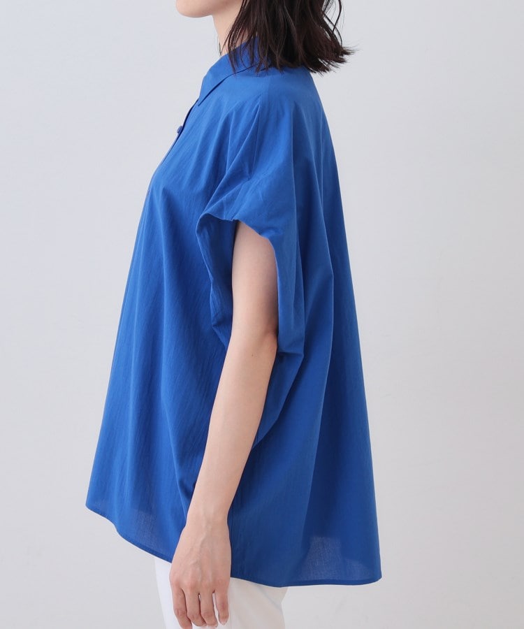 インディヴィ INDIVI 【SETUP可能／涼しい】コットンオーバーシャツ （ホワイト(001)） ホワイト(001)