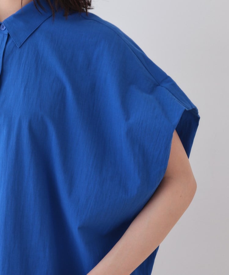 インディヴィ INDIVI 【SETUP可能／涼しい】コットンオーバーシャツ （ホワイト(001)） ホワイト(001)