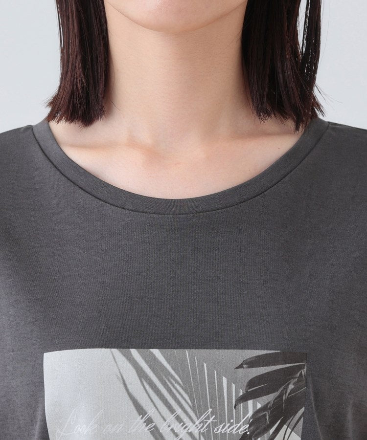 インディヴィ INDIVI 【洗える】ベーシックプリントTシャツ （ホワイト(101)） ホワイト(101)